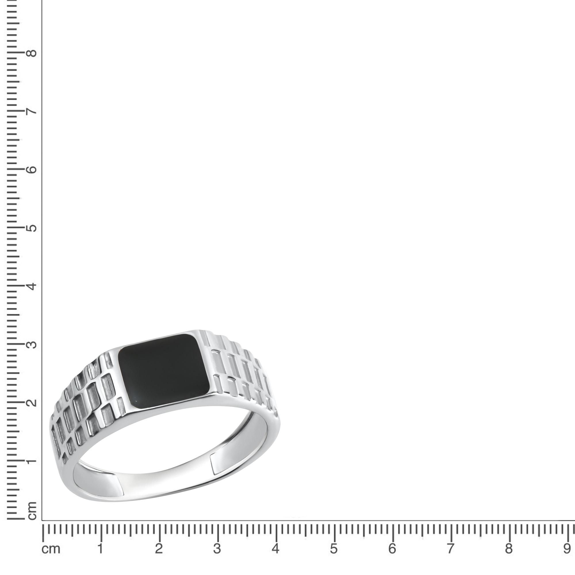 Vivance Fingerring »925/- Sterling Silber rhodiniert Lack schwarz«