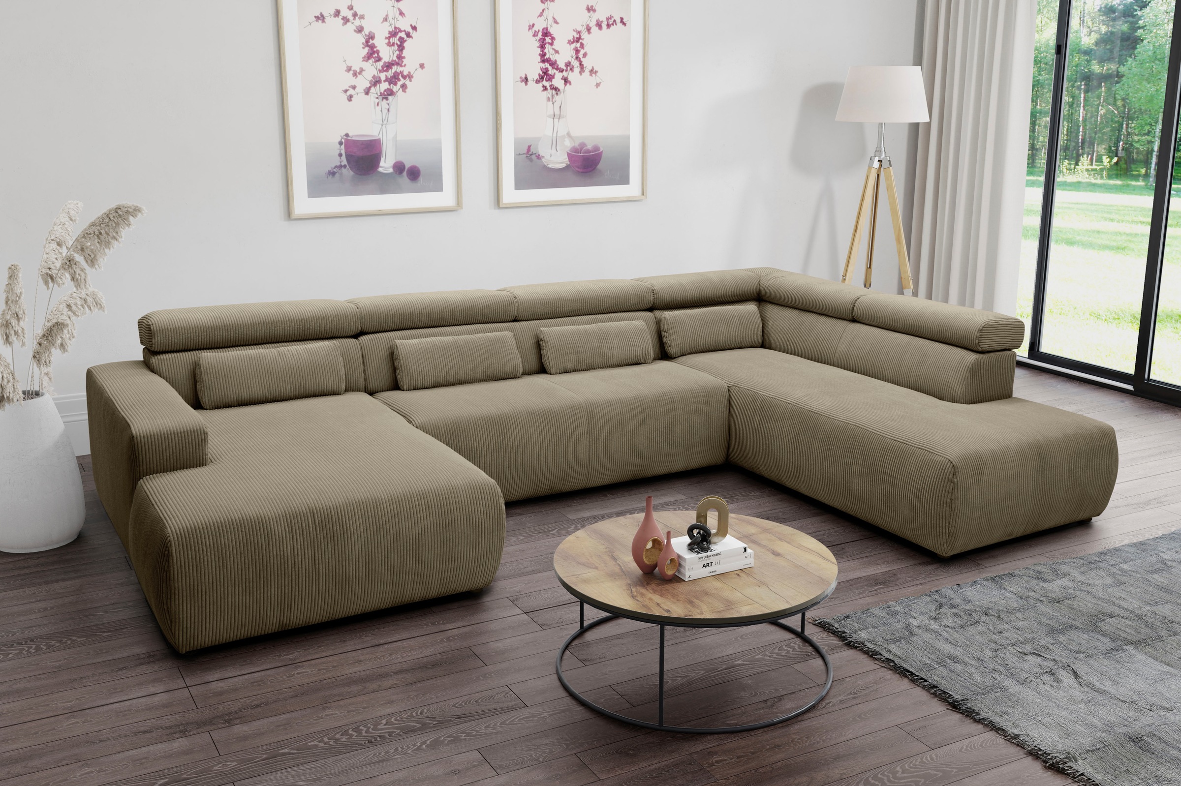 DOMO collection Wohnlandschaft "Brandon, belastbar bis 140kg/ Sitz, B/T: 35 günstig online kaufen