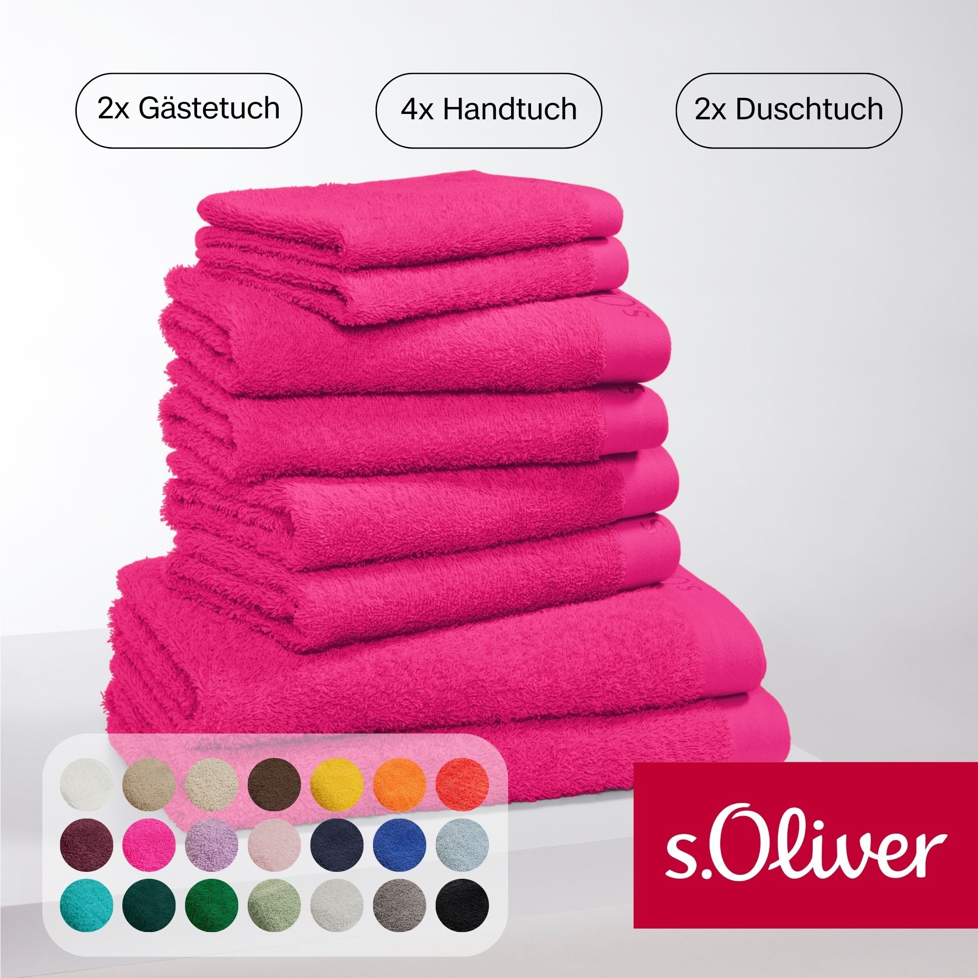 s.Oliver Handtuch Set »s.Oliver, Premium Qualität, 600 gr/m²«, (Set, 8 St., günstig online kaufen