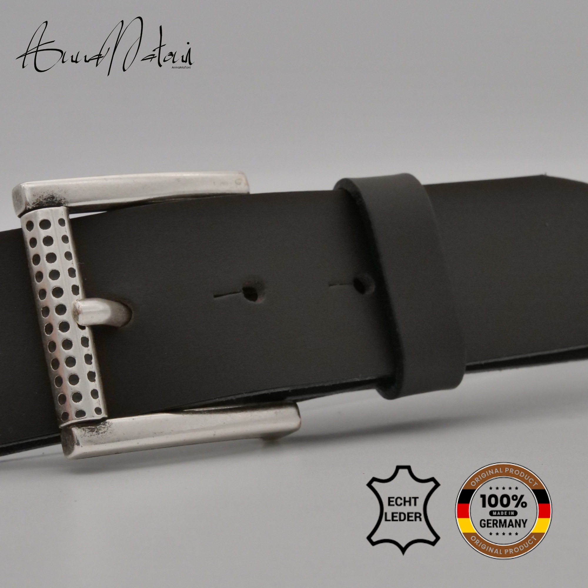 AnnaMatoni Ledergürtel »AnnaMatoni Herren Ledergürtel Zeitloses Design Gürtel 4cm breit«