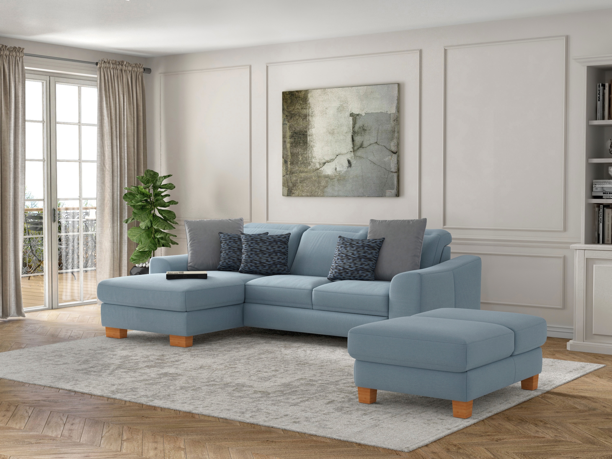 sit&more Ecksofa »Dundee L-Form« mit Federkern und Massivholzfüßen, wahlwei günstig online kaufen