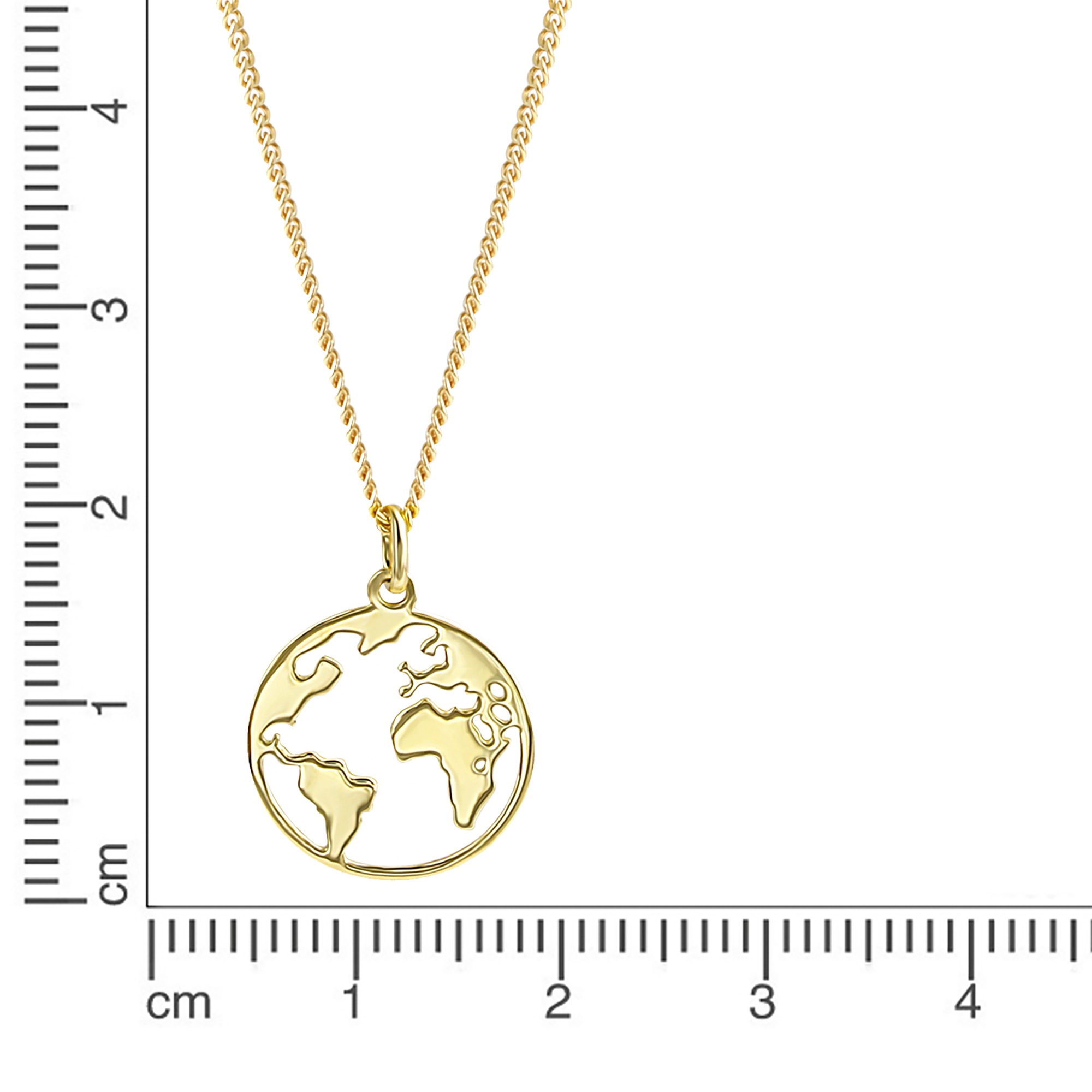 Orolino Kette mit Anhänger »Gold 375 mit Weltkugel-Motiv 42/45cm lang«
