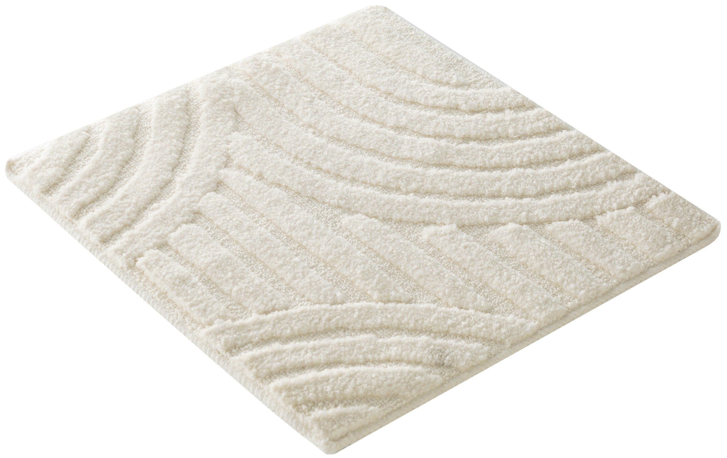 my home Badematte »Regona Scandi, Badvorleger, Badezimmer Teppich, Duschvorleger«, rutschhemmend beschichtet, strapazierfähig, Badteppich, Uni Farben, Hoch-Tief-Effekt, modernes Muster, Zen