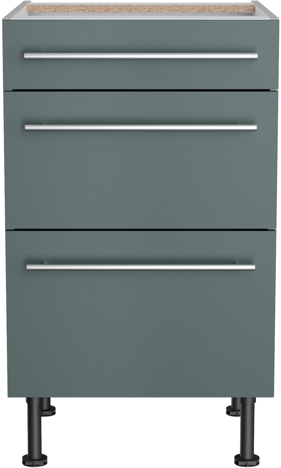 KOCHSTATION Unterschrank »KS-Bern2«, Breite 50 cm, 1 Schubkasten, 2 Auszüge