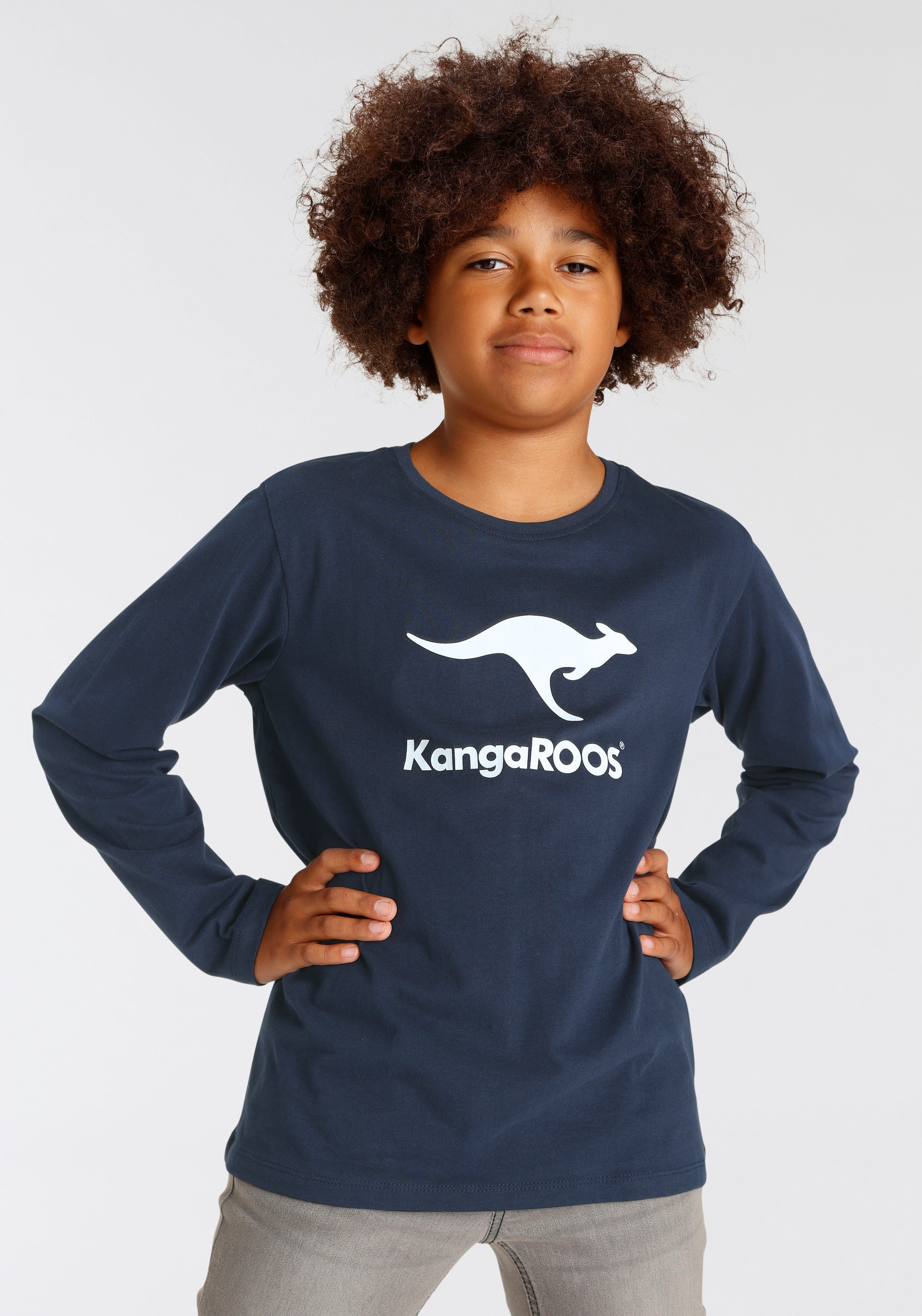 im Langarmshirt »BASIC« bestellen Online-Shop KangaROOS
