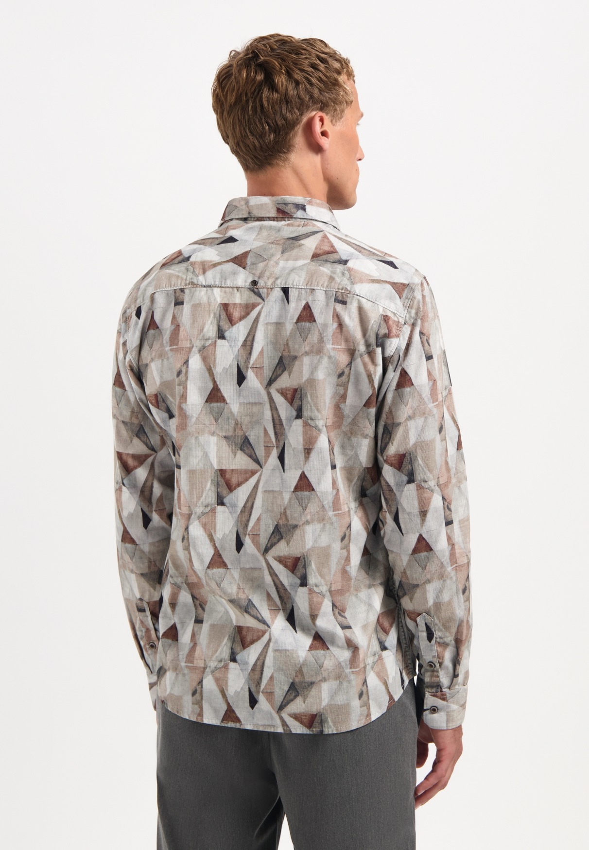 NO EXCESS Langarmhemd »No Excess Stretchhemd mit Print«