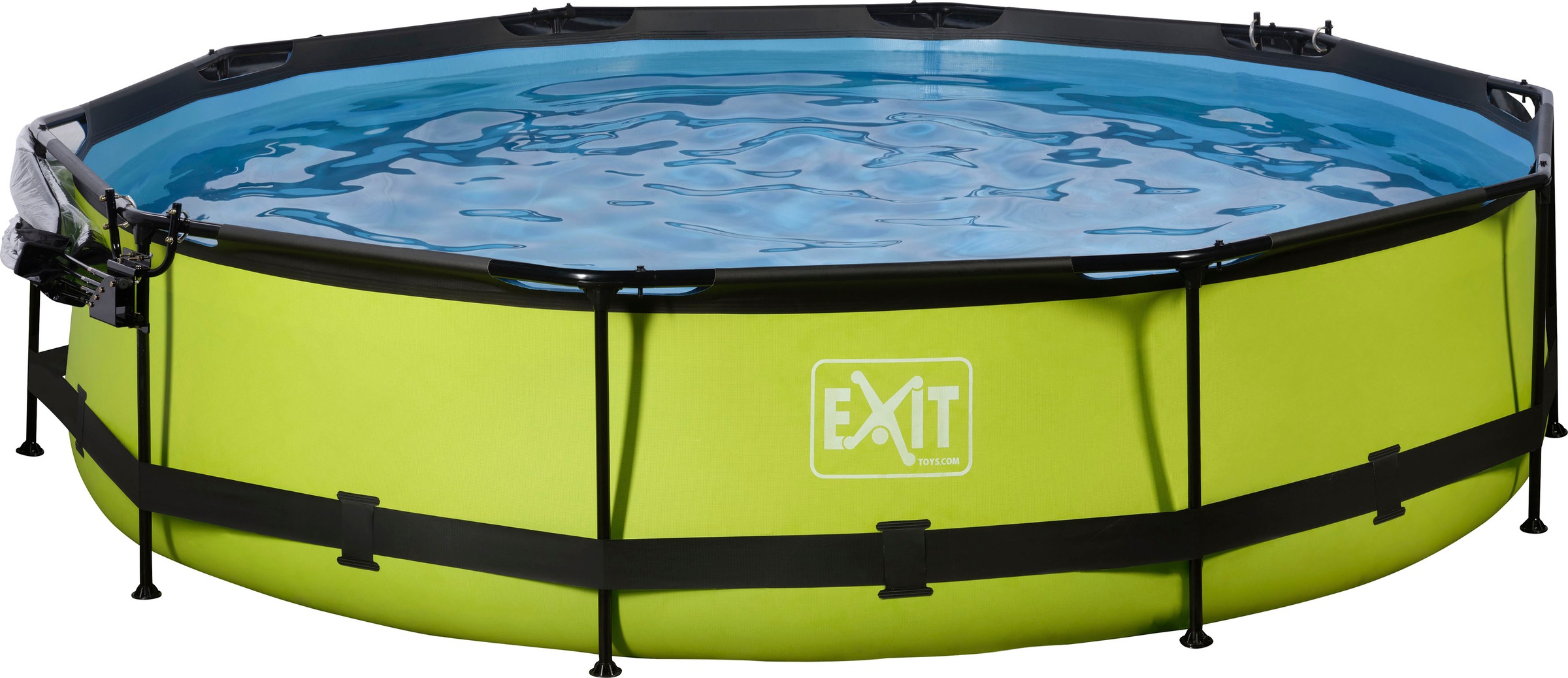 EXIT Framepool »inkl. multifunktionaler Abdeckung«, (Set, 4 tlg.), ØxH: 360x76 cm, mit Filterpumpe & Filterkartusche