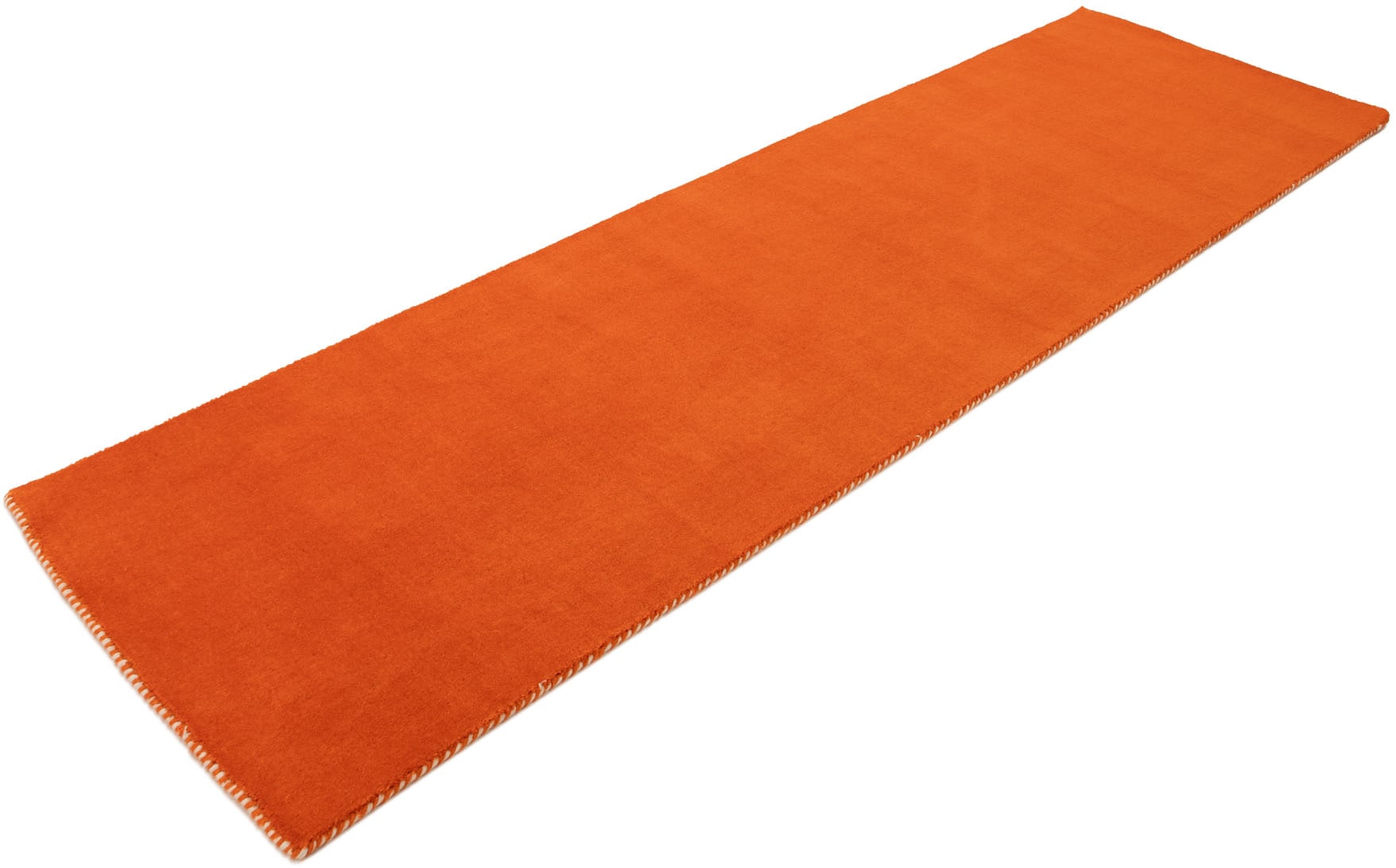 carpetfine Wollteppich »Gabbeh Lola Uni«, rechteckig, 14 mm Höhe, mit natürlichem Pflanzenmaterial von Hand gewebt, auch in Rund