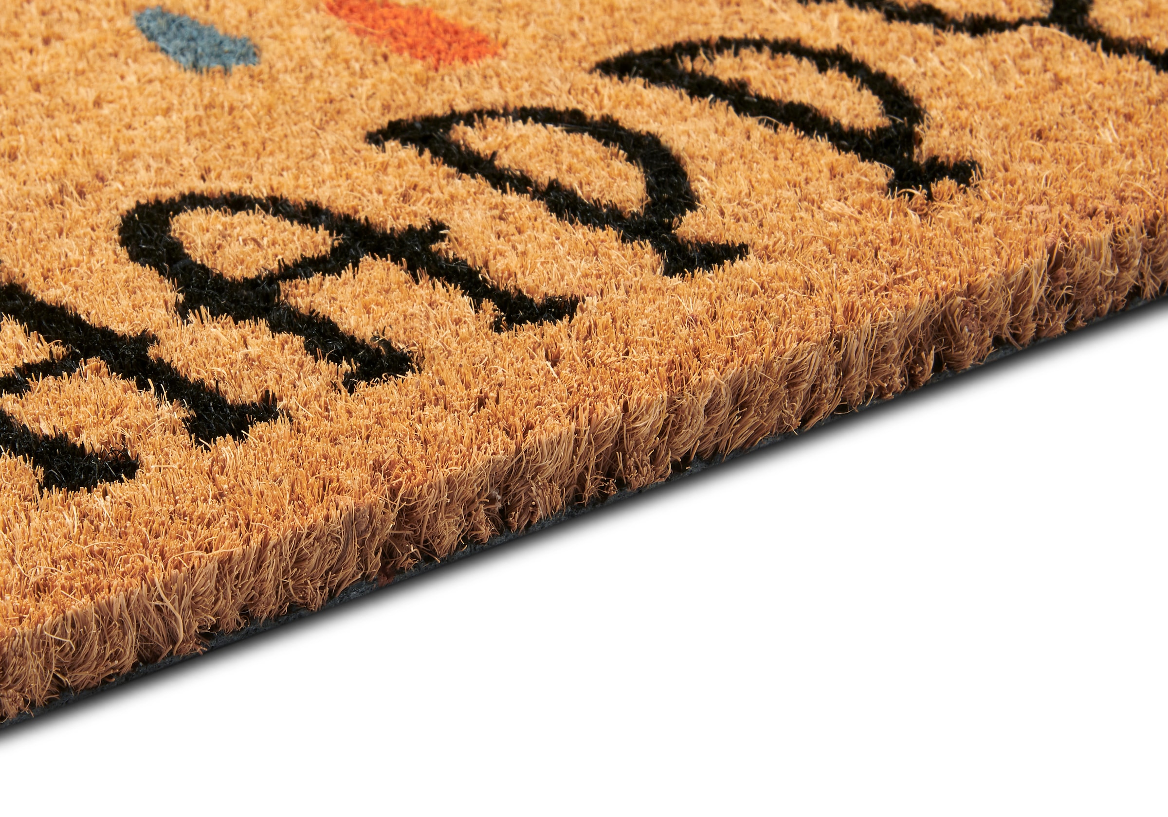 HANSE Home Fußmatte »Kokos Be Happy, Türmatte«, rechteckig, 15 mm Höhe, Schmutzfangmatte, Rutschfest, Outdoor, Innen, Außen, Kokosmatte, Flur