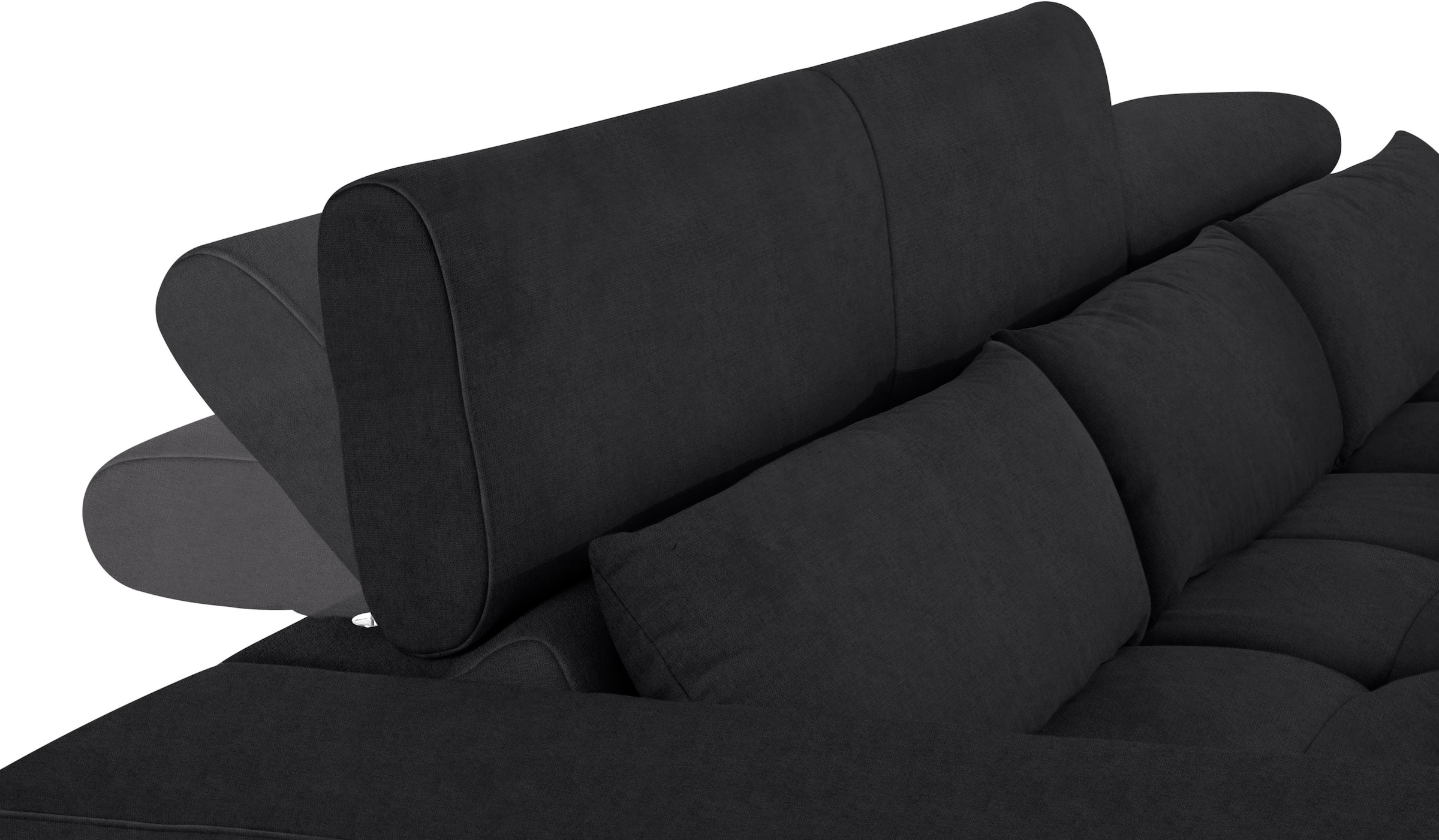 COTTA Ecksofa »Orion L-Form«, mit Kopfteilverstellung & 3 Nierenkissen