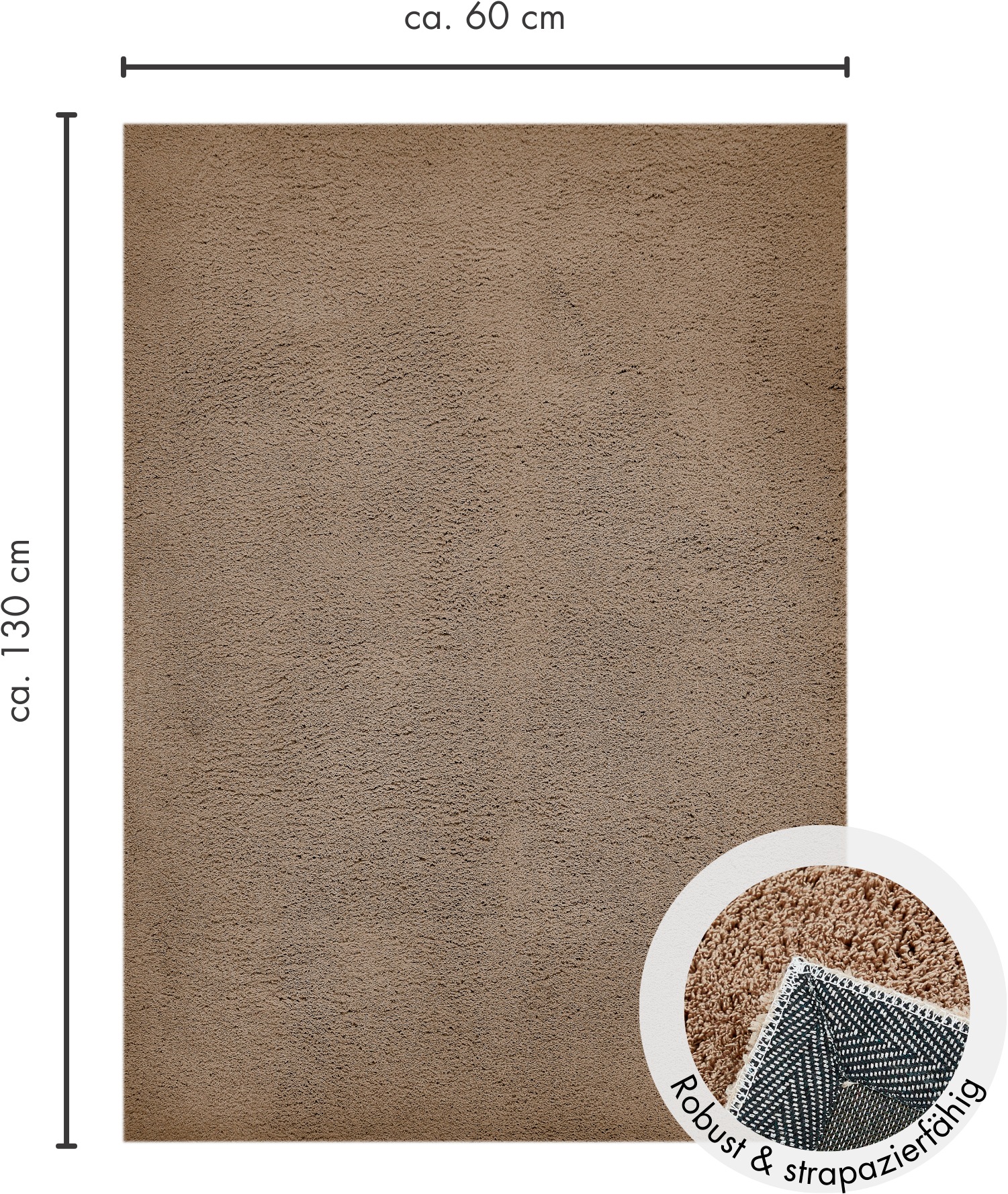 Andiamo Teppich »San Paolo«, rechteckig, 27 mm Höhe, Uni Farben, weiche Qualität, ideal im Wohnzimmer & Schlafzimmer