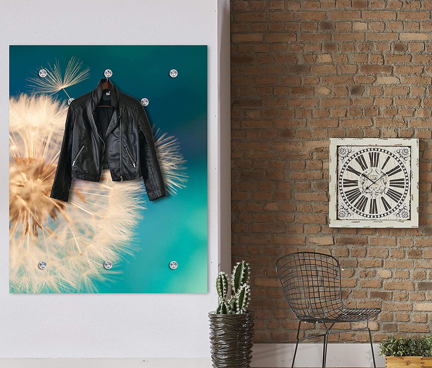 queence Garderobenleiste »Anneli«, Wand Garderobe, Blume, Pusteblume, platz günstig online kaufen