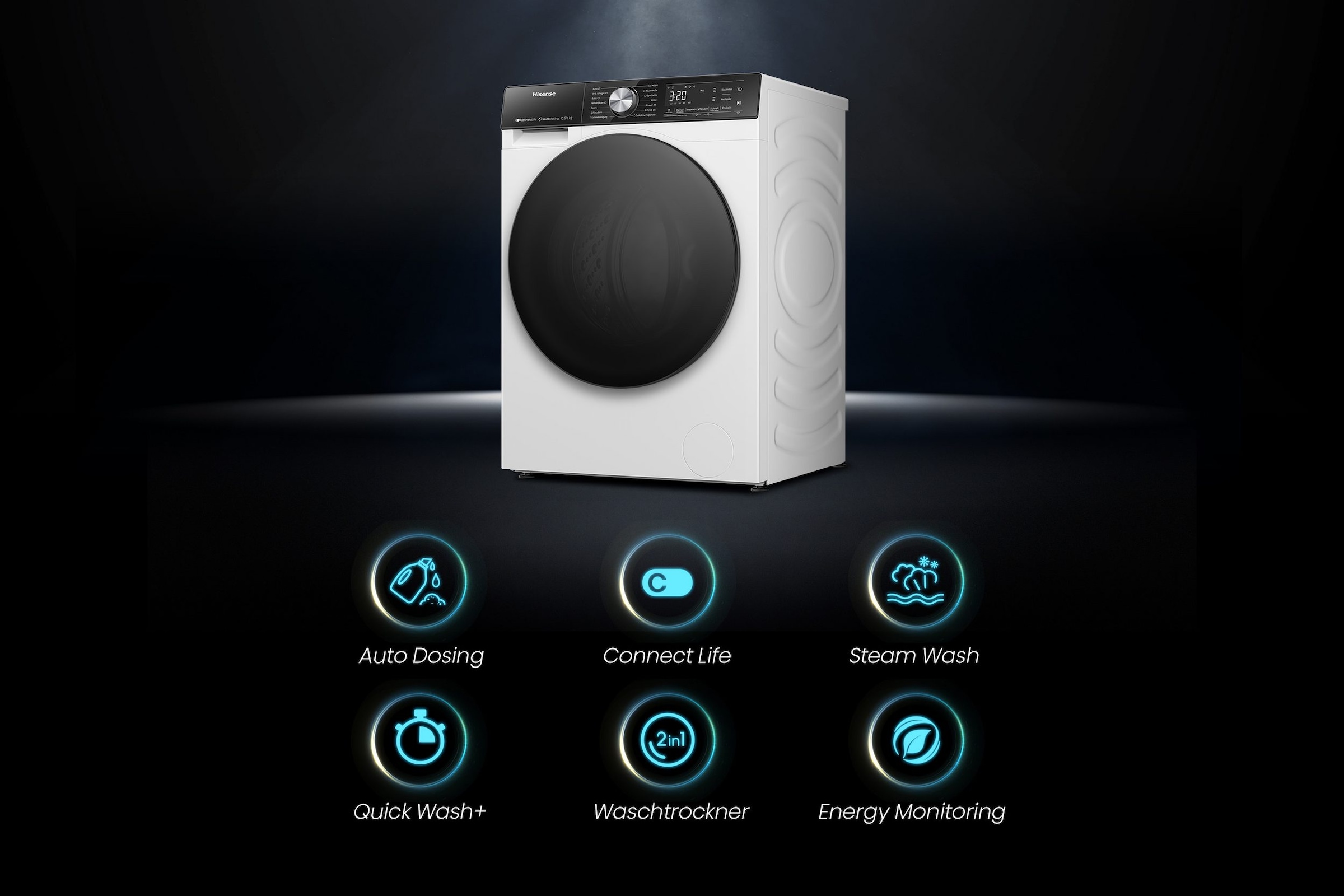 Hisense Waschtrockner »WD5S1045BW« 10,5 kg /6 kg 72 dB(A) 10,5kg/ 6kg