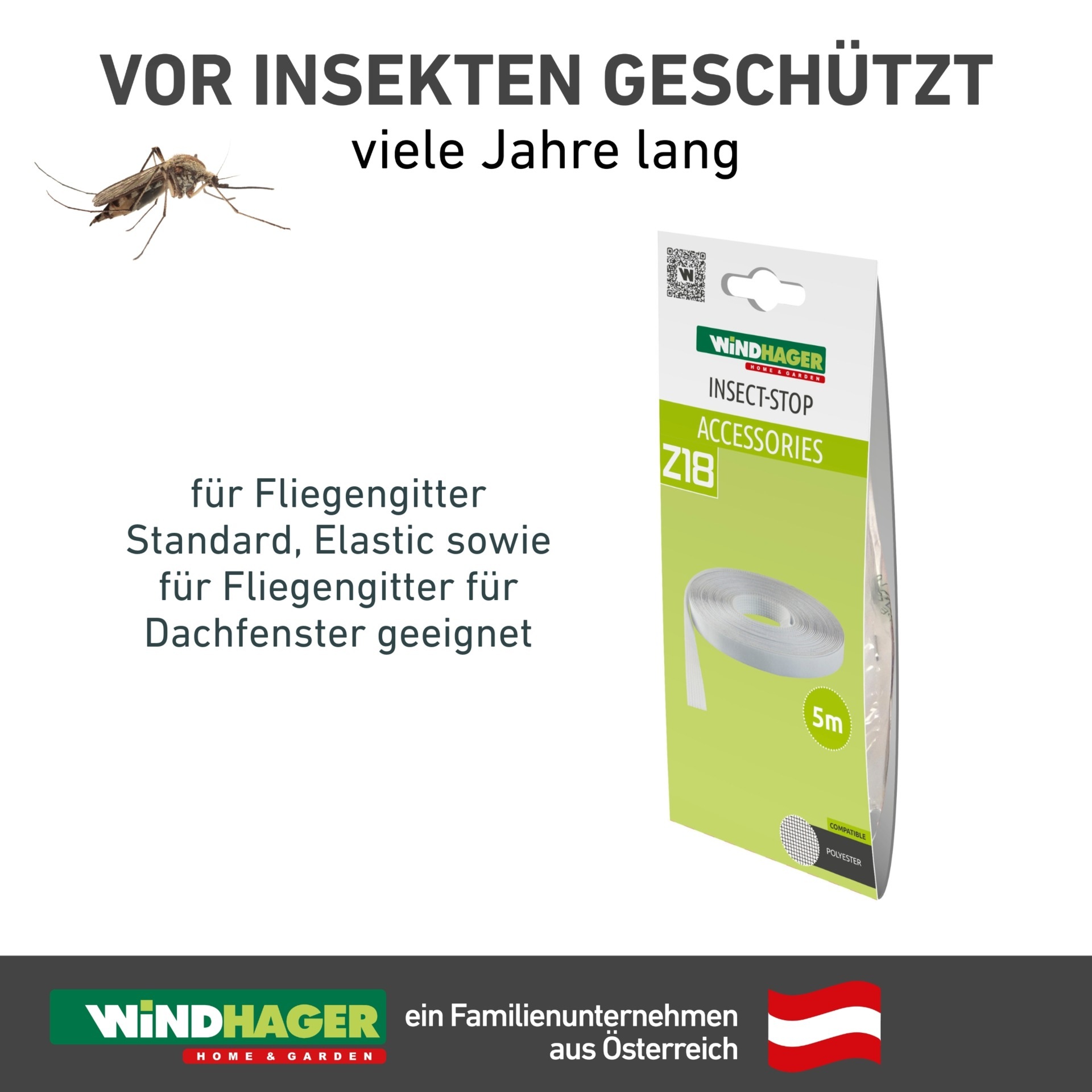 Windhager Klebeband »für Fliegengitter Plus, Klettband selbsklebend« Insektenschutz Zubehör, Befestigungsband für Fliegengitter-Gewebe, 5 m