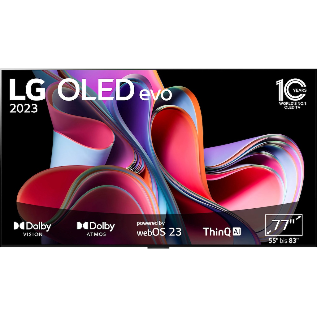 LG OLED-Fernseher »OLED77G39LA«, 195 cm/77 Zoll, 4K Ultra HD, Smart-TV, OLED evo, α9 Gen6 4K AI-Prozessor, Brightness Booster Max