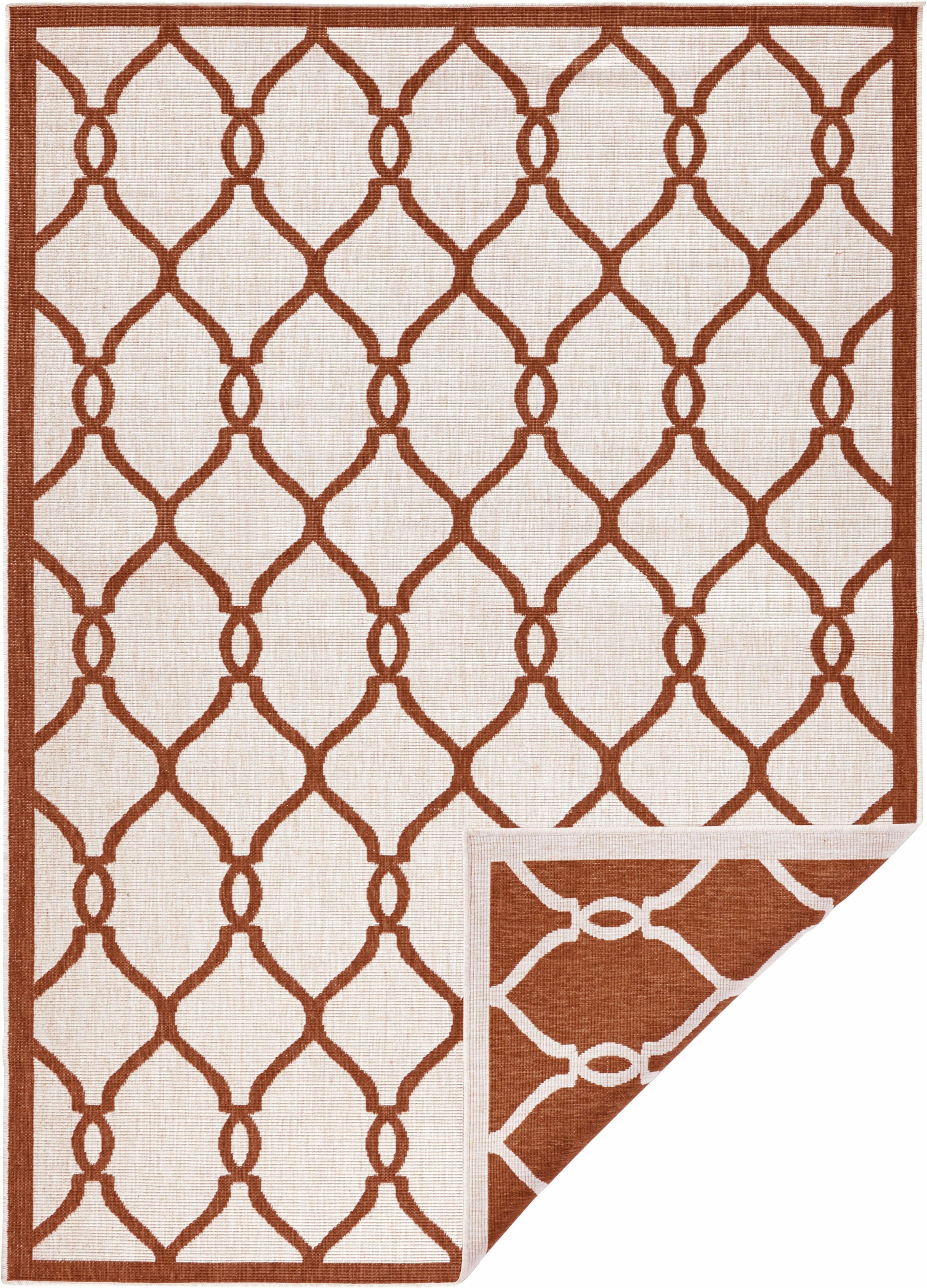 NORTHRUGS Teppich »Rimini«, rechteckig, 5 mm Höhe, In-und Outdoor geeignet, Robust, Pflegeleicht, Flachgewebe, Wendbar