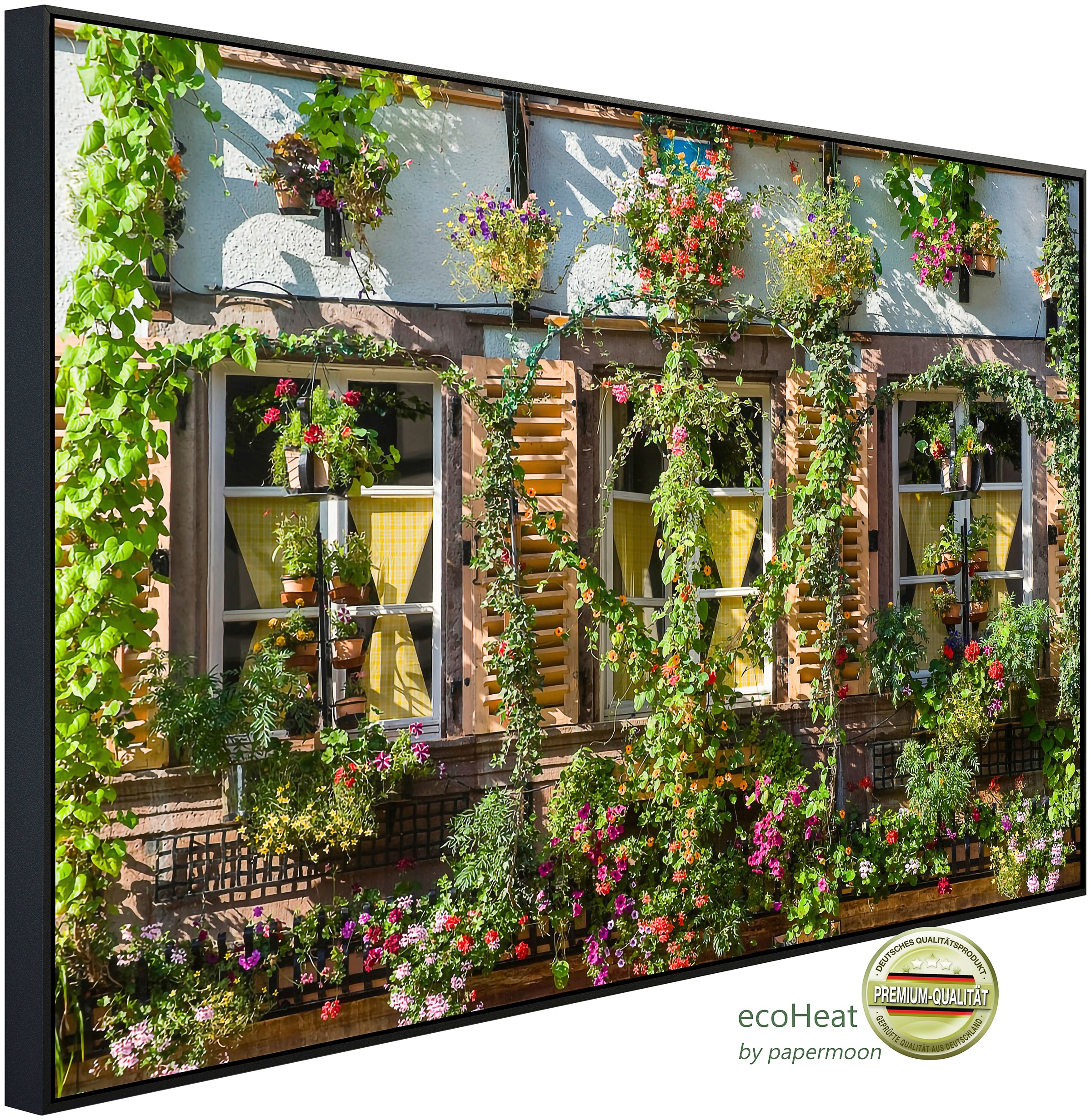 Papermoon Infrarotheizung »Haus mit Pflanzen«, sehr angenehme Strahlungswär günstig online kaufen