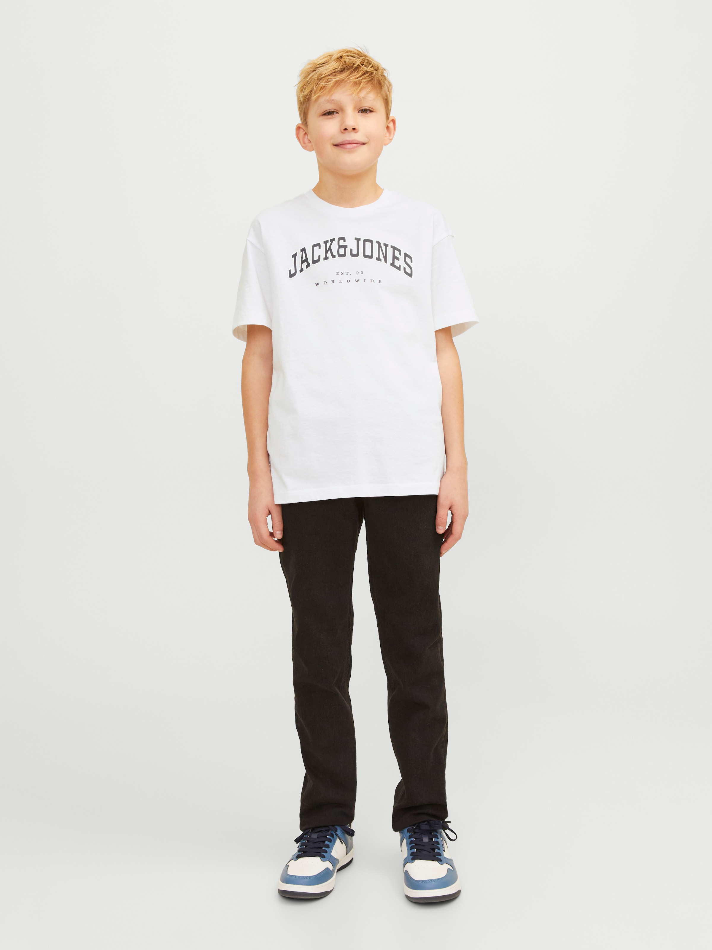 Jack & Jones Junior Rundhalsshirt »JJECALEB VARSITY TEE SS O-NECK NOOS JNR«