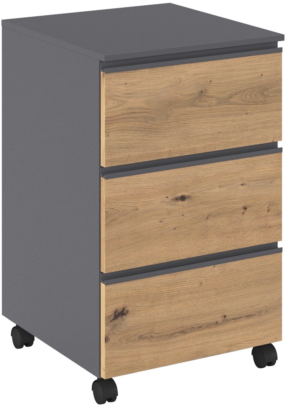 rauch Nachtkommode »Joel« Breite 40 cm,  drei geräumige Schubladen mit stabilen Rollen MADE IN GERMANY