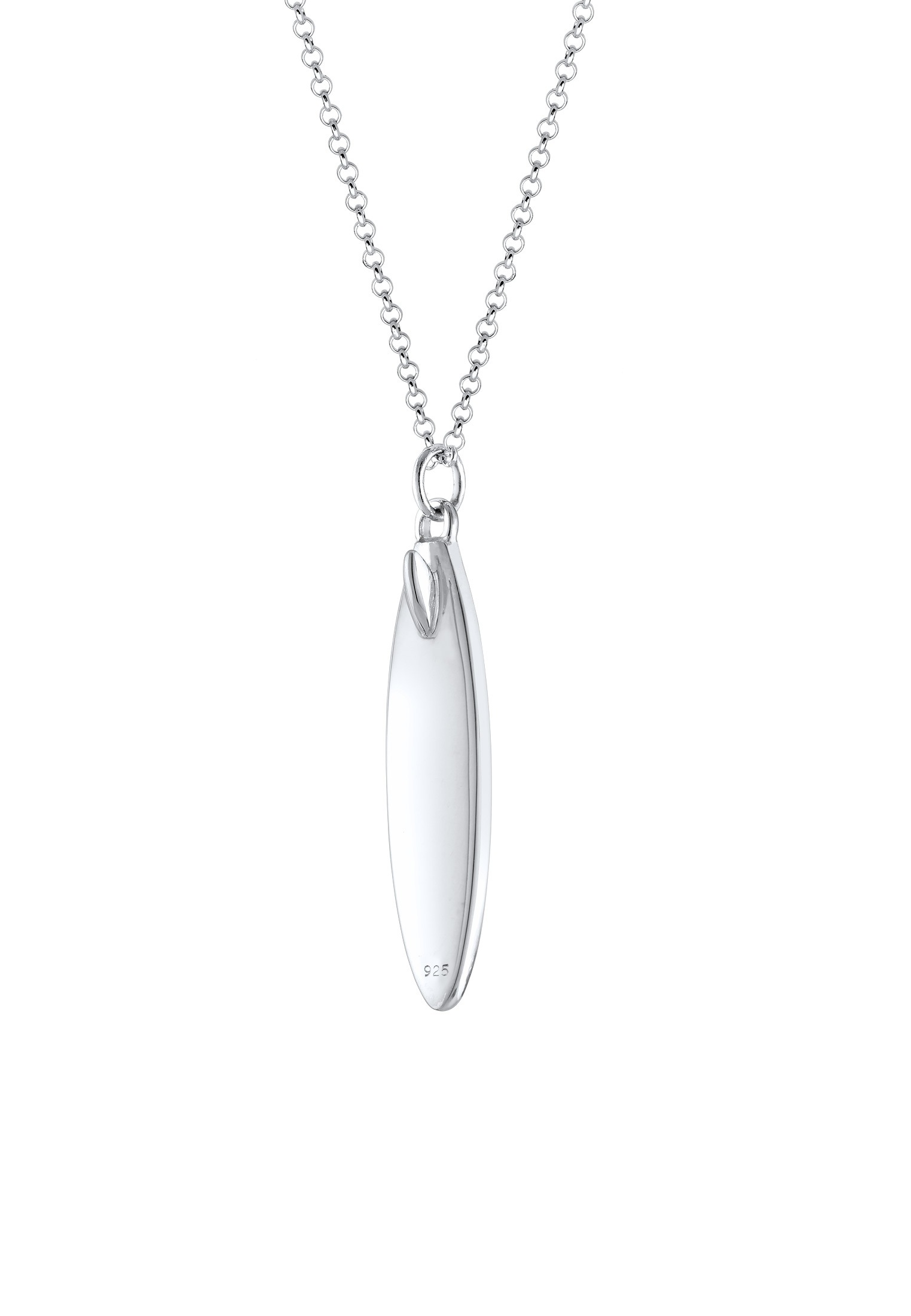 Kuzzoi Lange Kette »Herren Anhänger Surfboard Trend Massiv 925 Silber«