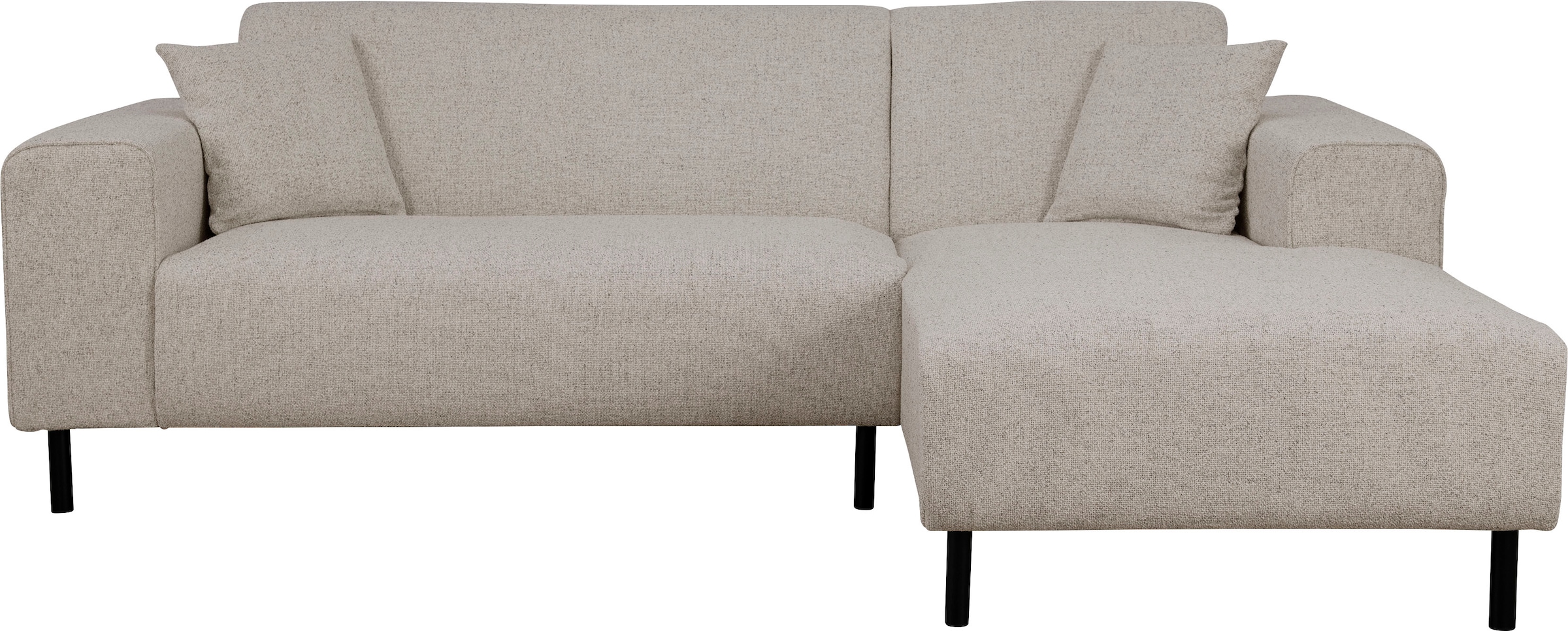 Home affaire Ecksofa »ARROS L-Form mit Wellenunterfederung, Maße B/T/H: 235/163/81 cm«, incl. Zierkissen, mit Recamiere rechts/links bestellbar, auch in Cord