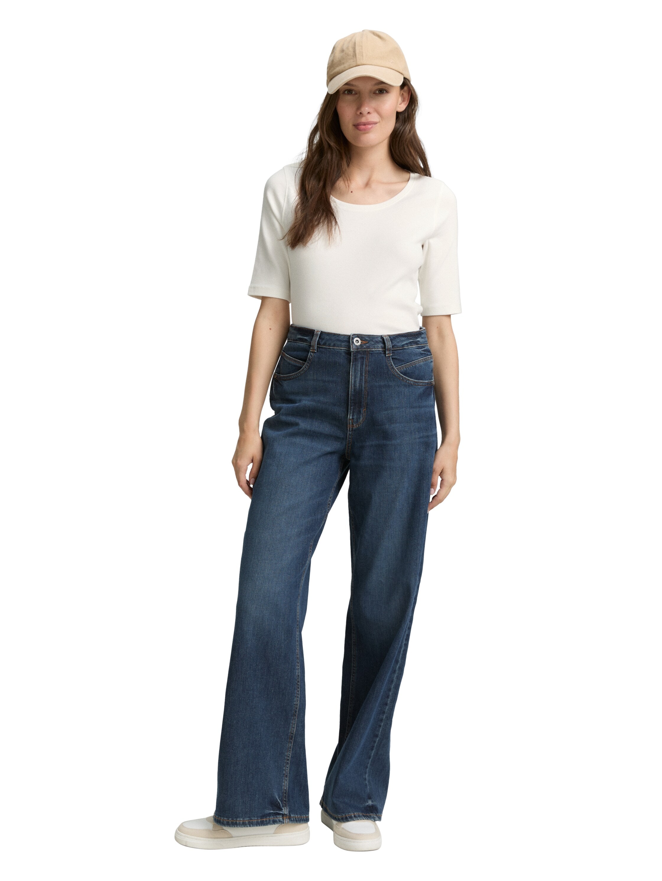 TOM TAILOR T-Shirt mit großem Rundhalsausschnitt