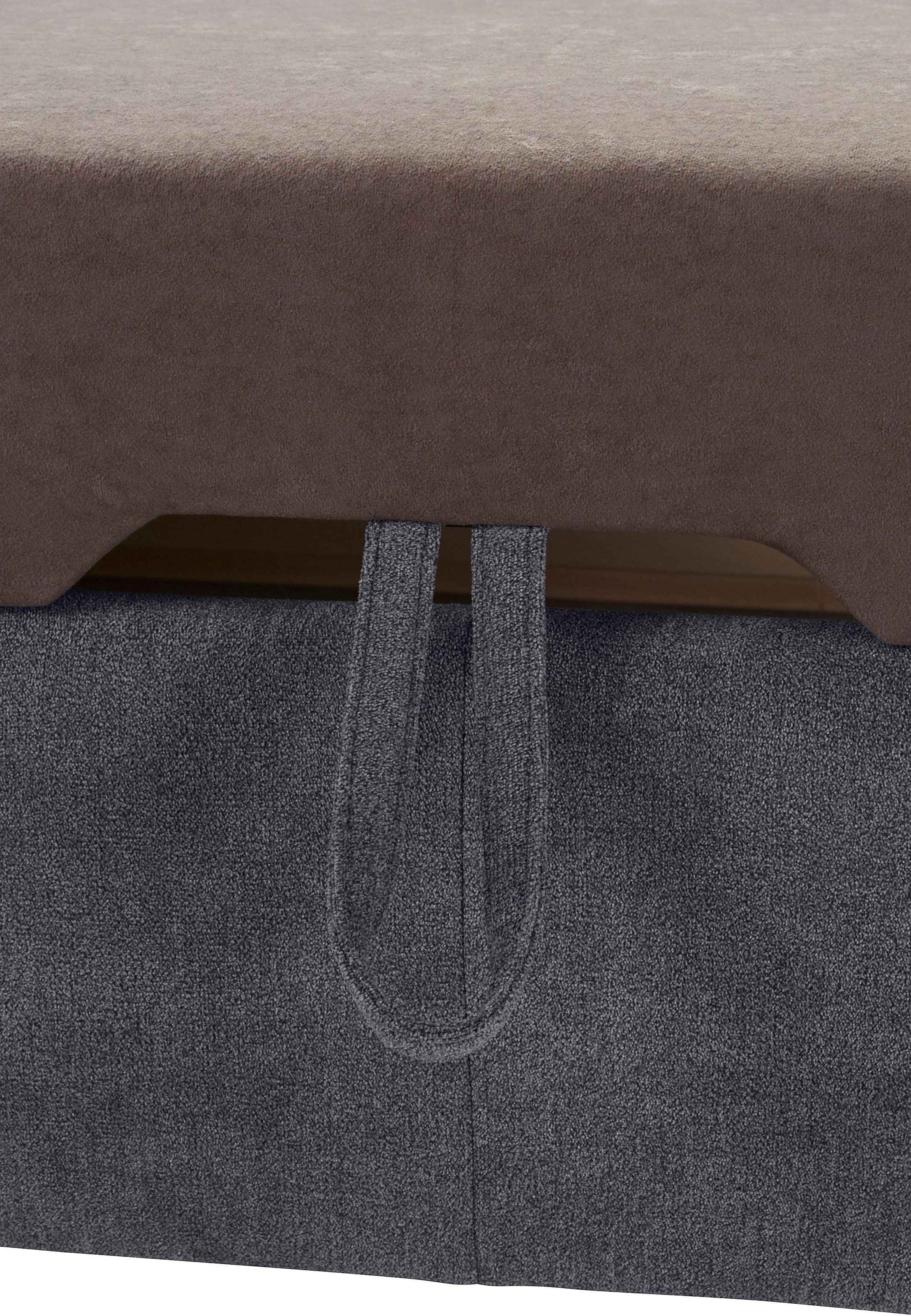exxpo - sofa fashion Ecksofa »Salerno, klassisch modernes Funktionssofa, hoher Sitzkomfort, L-Form«, inkl. Kopf- und Armteilverstellung, wahlweise mit Bettfunktion