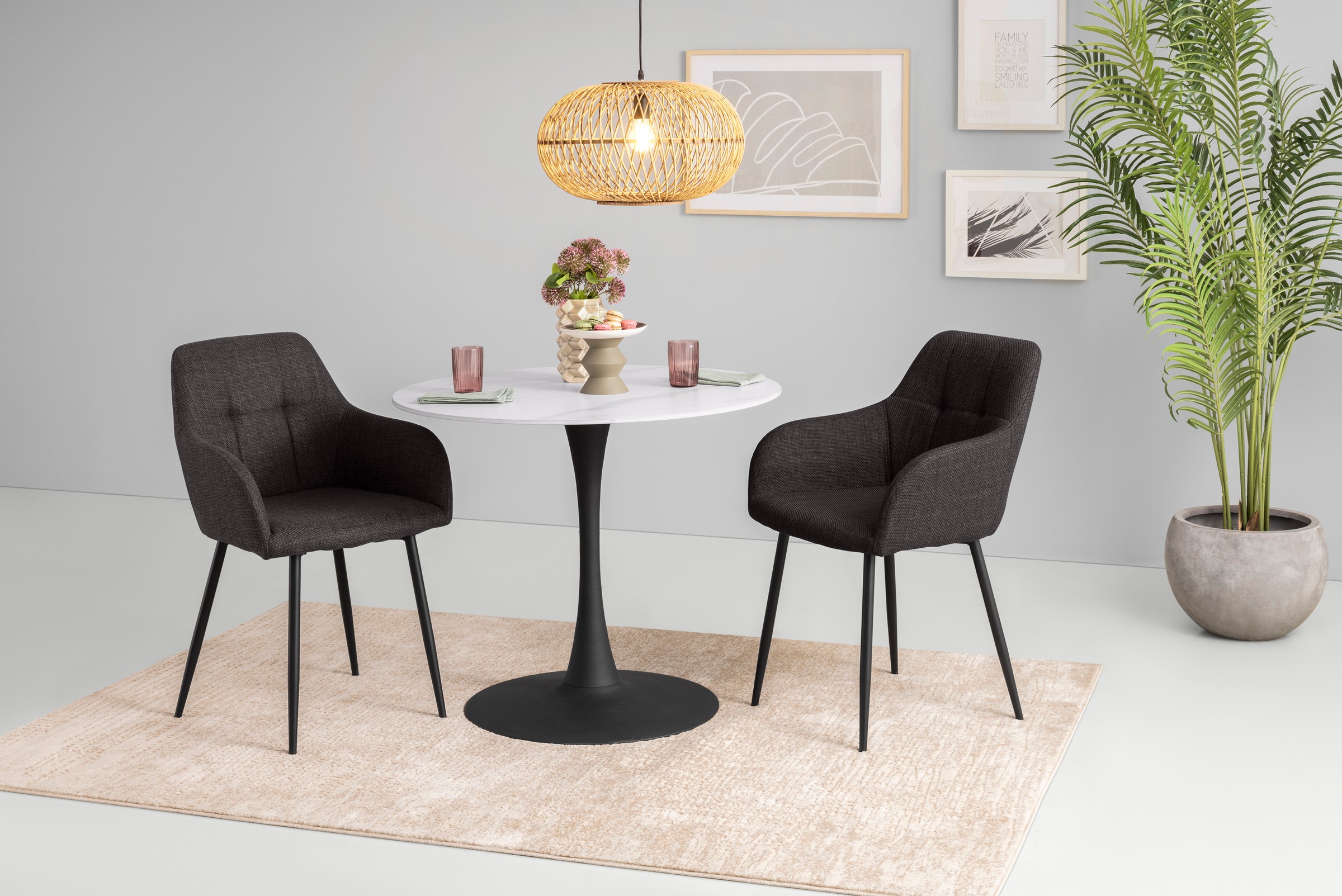HELA Esszimmerstuhl »HANNA«, (Set), 2 St., Microfaser-Webstoff, Schalenstuh günstig online kaufen