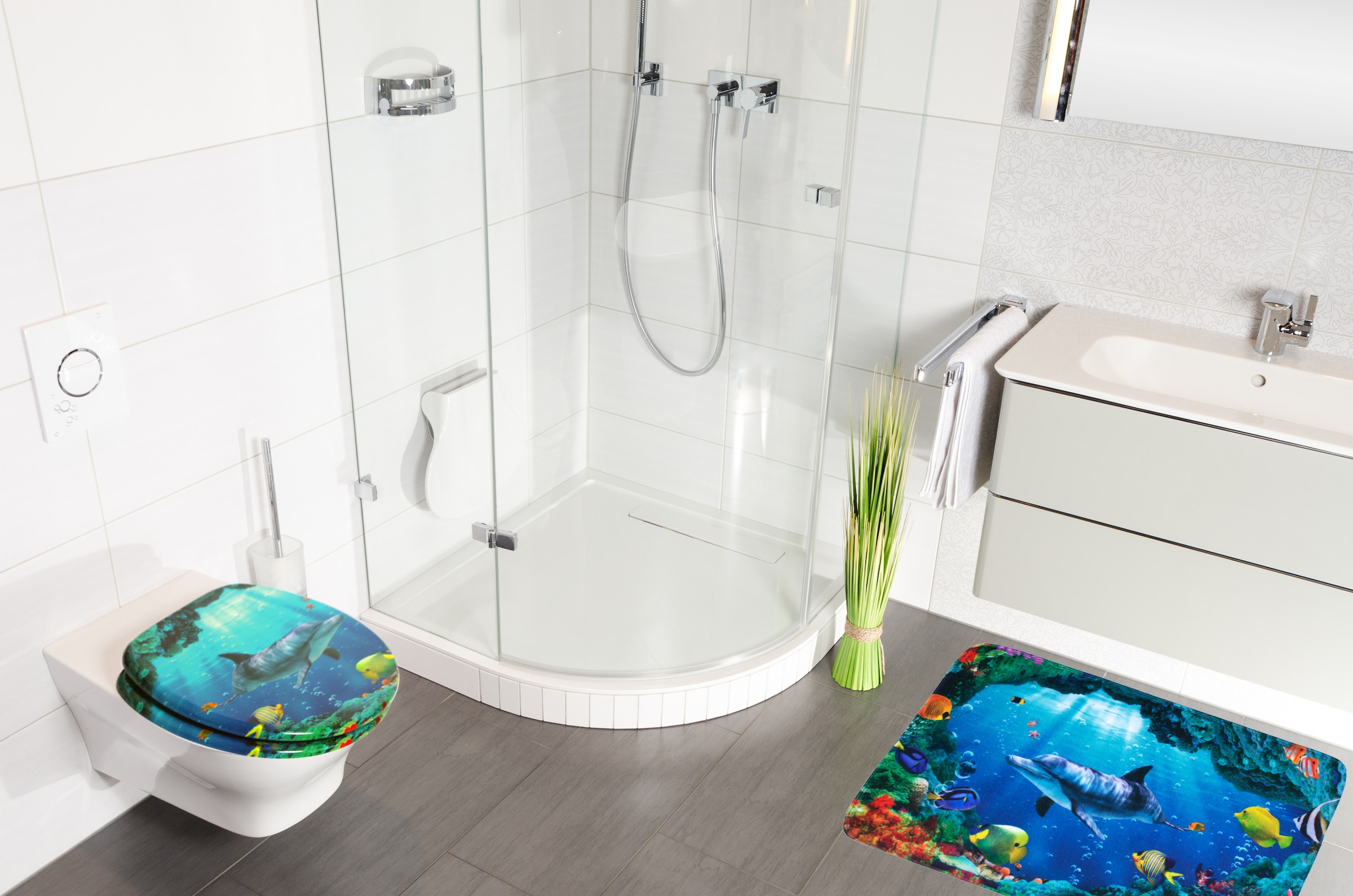 Sanilo Badaccessoire-Set »Delphin Korallen«, (Komplett-Set, 6 tlg.)