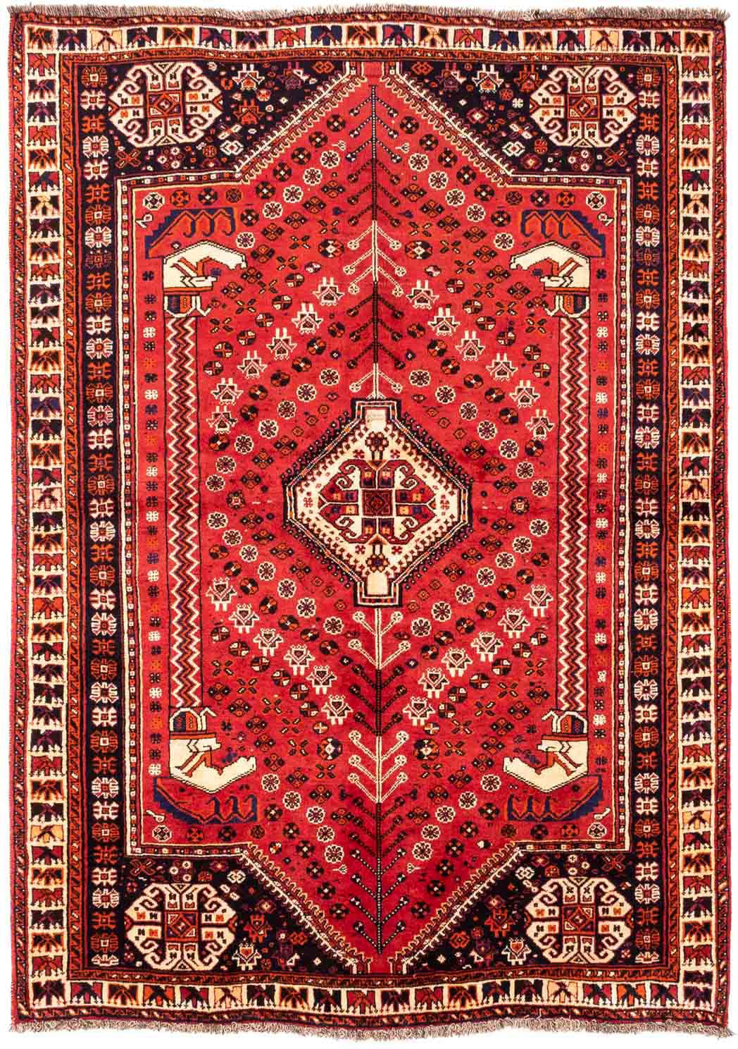 morgenland Wollteppich »Shiraz Medaillon 255 x 160 cm«, rechteckig, 1 mm Hö günstig online kaufen