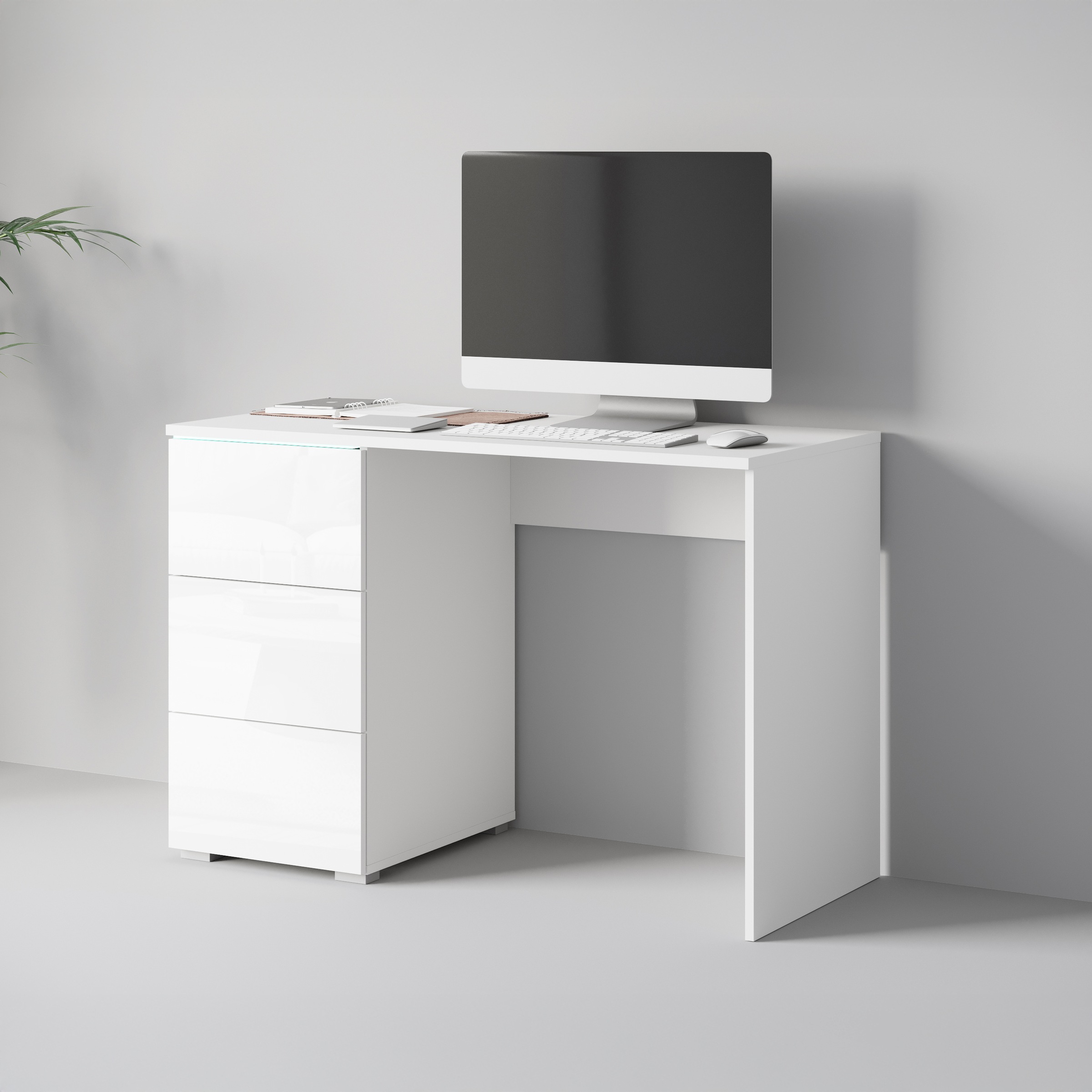 INOSIGN Schreibtisch »Vera, Computertisch mit LED-Beleuchtung« 1 Stk. tlg. günstig online kaufen