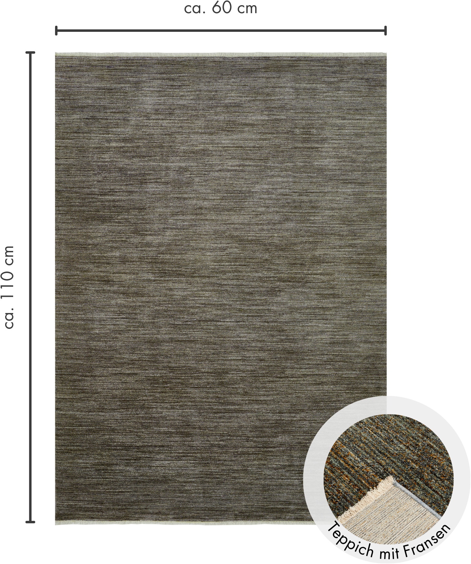 LUXOR living Teppich »Rocco« rechteckig 11 mm Höhe Vintage-Look, verschiedene Designs, mit Fransen, Wohnzimmer