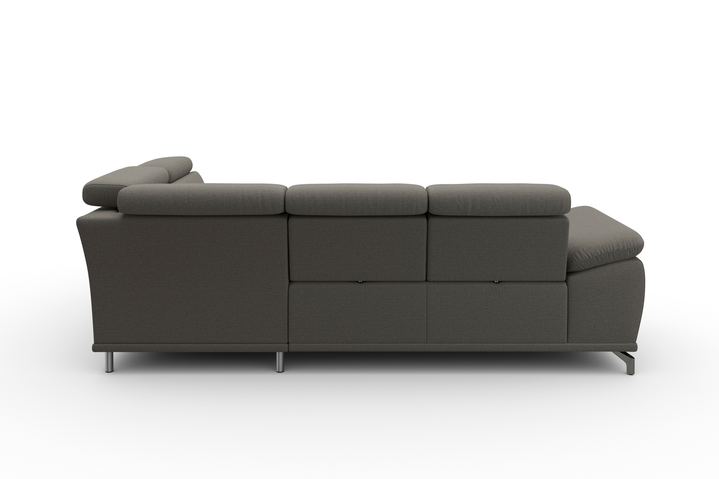 sit&more Ecksofa »Cabrio L-Form, B: 274 cm, mit Sitztiefen-, Arm- & Kopfteilverstellung« 3 Nierenkissen, Federkern, optional Bettfunktion und Stauraum