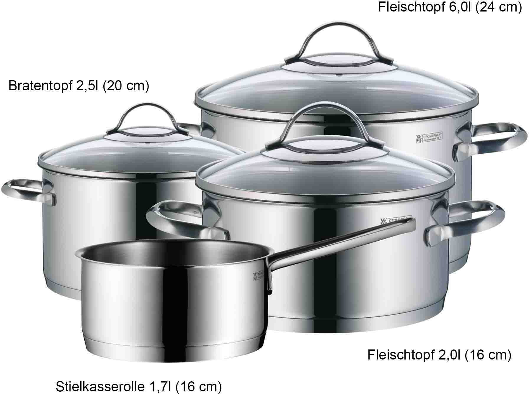 WMF Topf-Set »Provence Plus 4-teilig, Induktions Töpfe Set mit Glasdeckel« günstig online kaufen