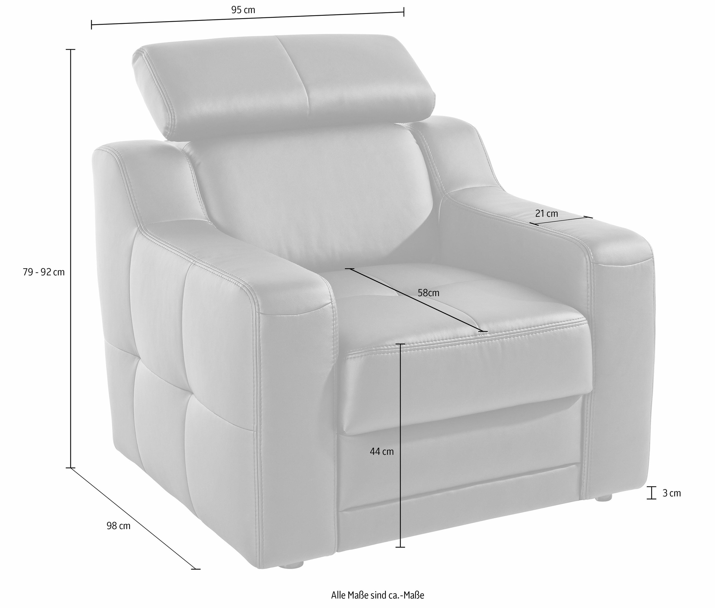 exxpo - sofa fashion Sessel »Lotos, Loungesessel«, mit Kopf- bzw. Rückentei günstig online kaufen