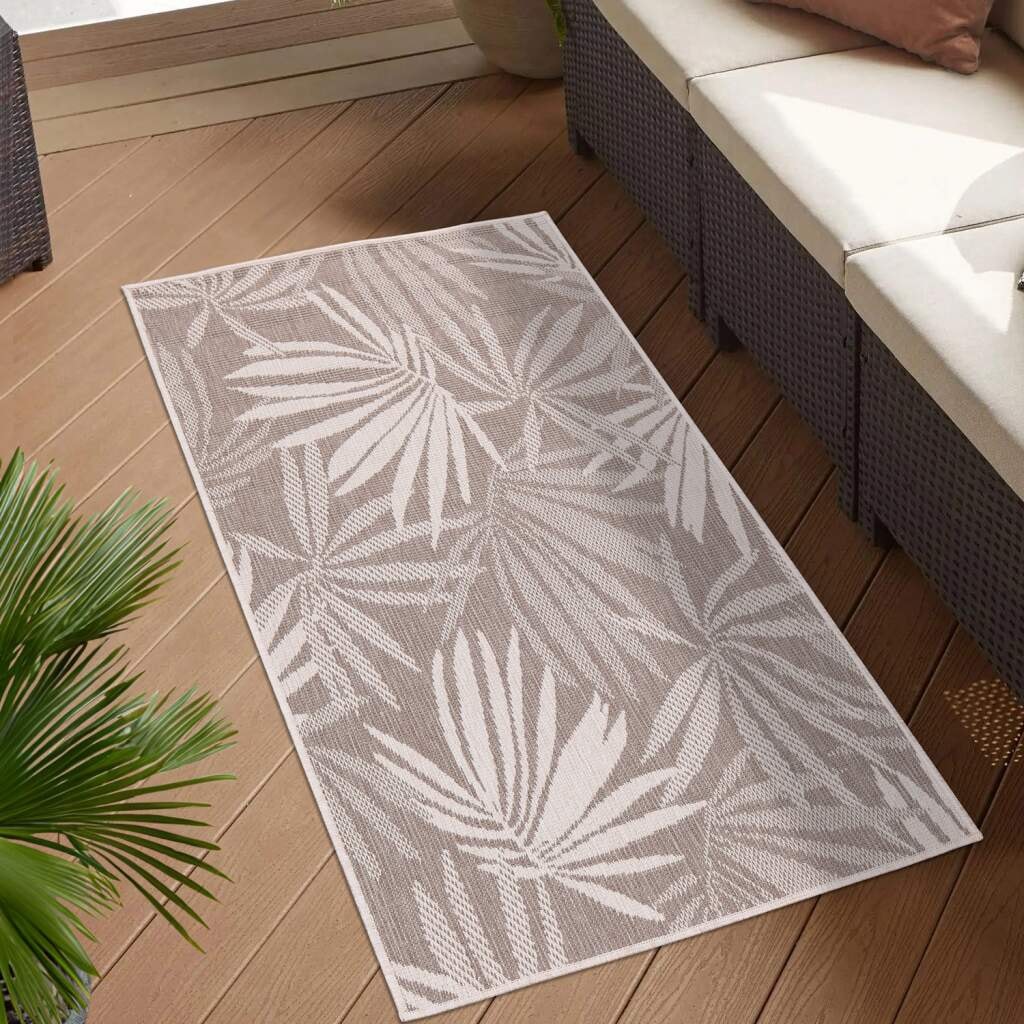 Carpet City Outdoorteppich »DUO RUG 5771«, rechteckig, 5 mm Höhe, Wendeteppich Wetterfest In- & Outdoor, Balkon, Terrasse, Wohnzimmer