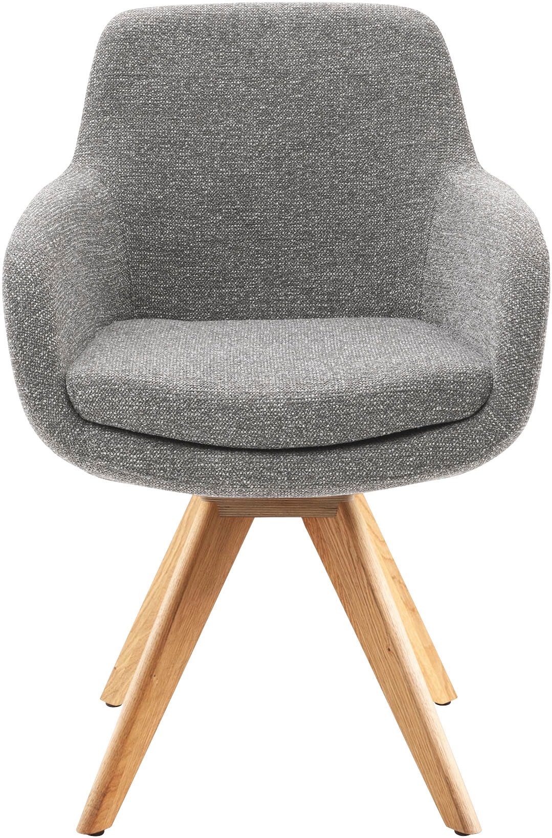 Musterring Esszimmerstuhl »Tavia«, (Set), 2 St., Chenille, Stativgestell Eiche Bianco, Drehfunktion optional, diverse Farben