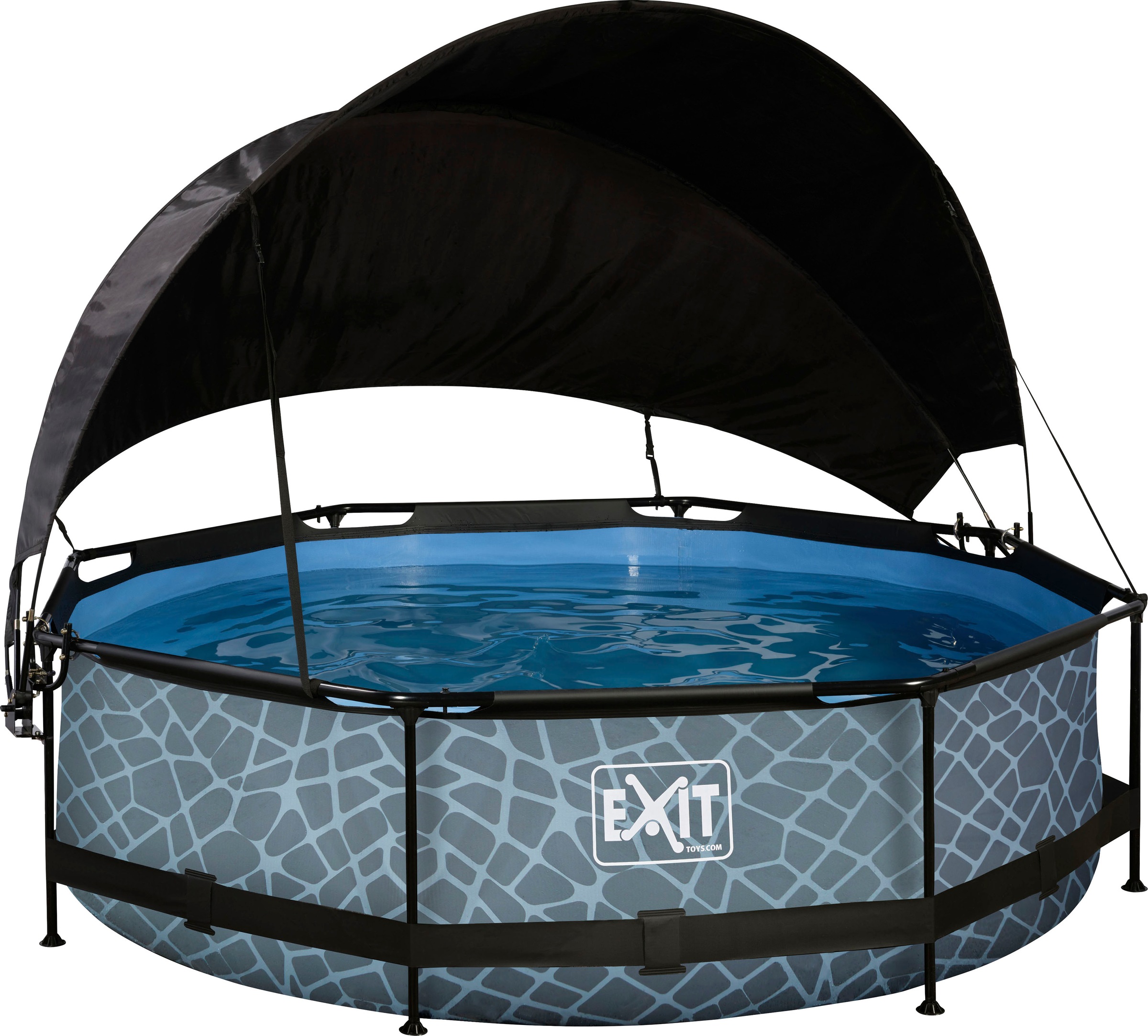 EXIT Framepool »inkl. Sonnensegel«, (Set, 4 tlg.), ØxH: 300x76 cm, mit Kartuschenfilterpumpe und Sonnensegel