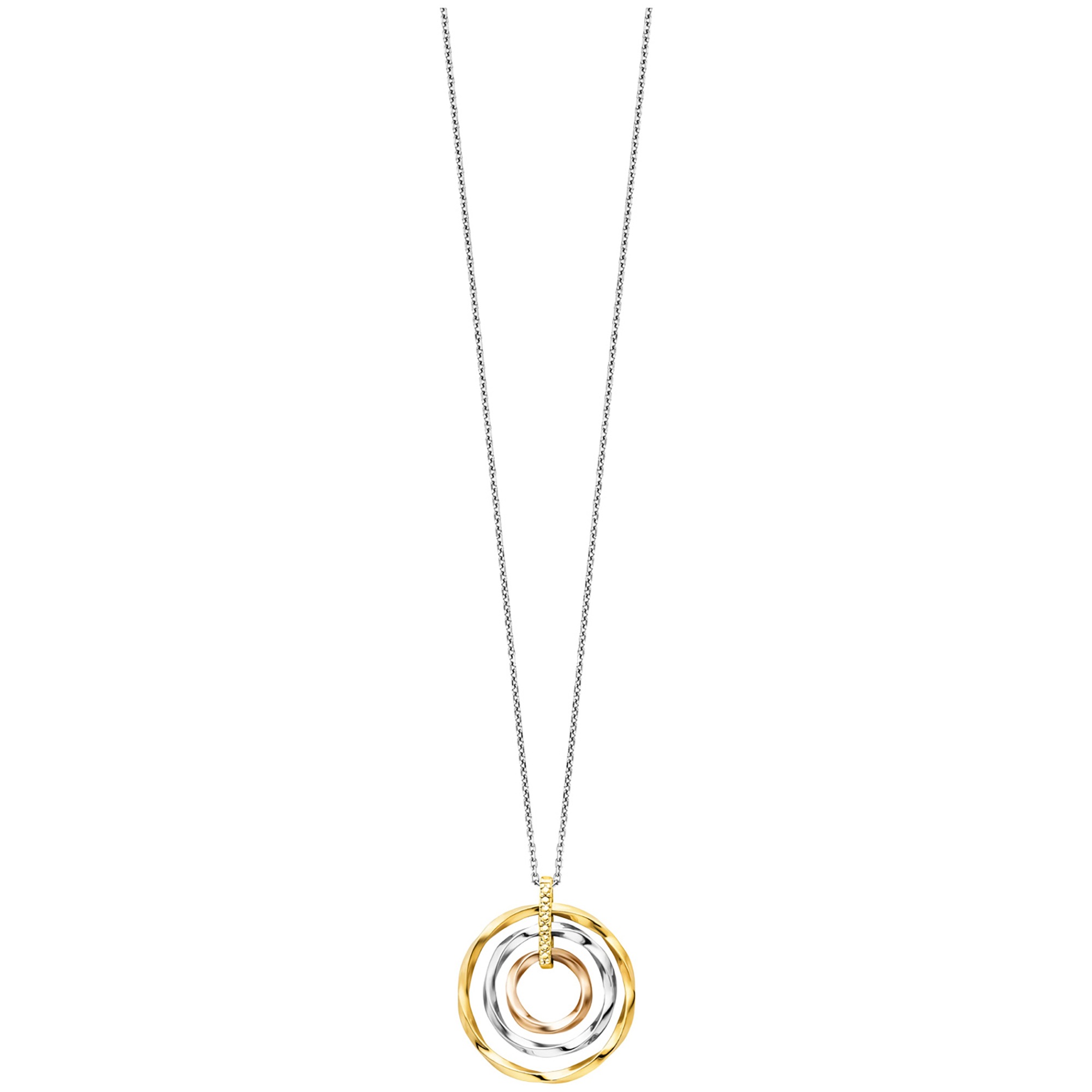 Julie Julsen Kette mit Anhänger »925/- Sterling Silber rhodiniert/vergoldet tricolor 3 Kreise«