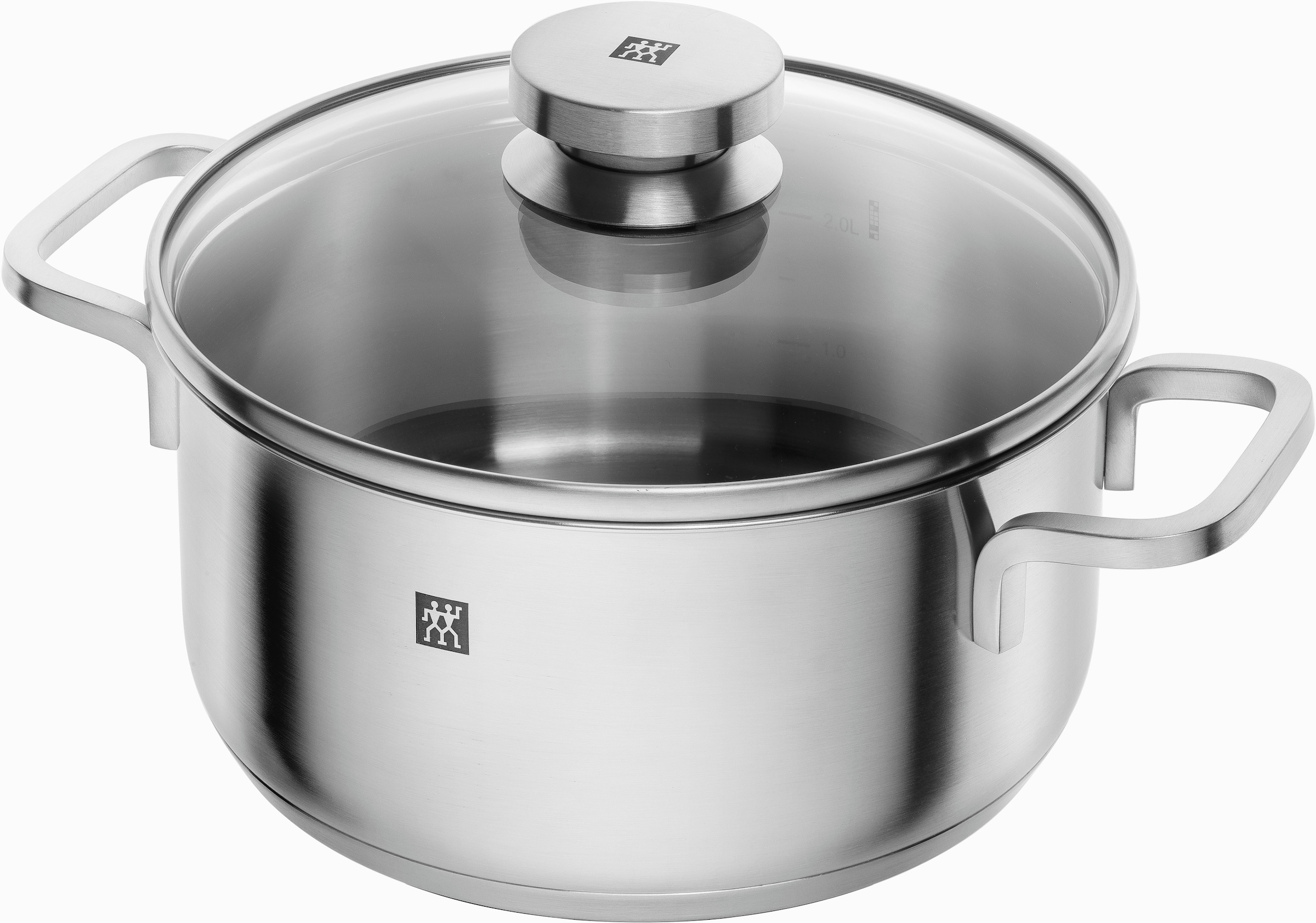 Zwilling Topf-Set »Focus«, Edelstahl 18/10, (Set, 9 tlg., je 1 Kochtopf 16/20/24 cm, Kasserolle 16 cm, Bratentopf 20 cm), Induktion