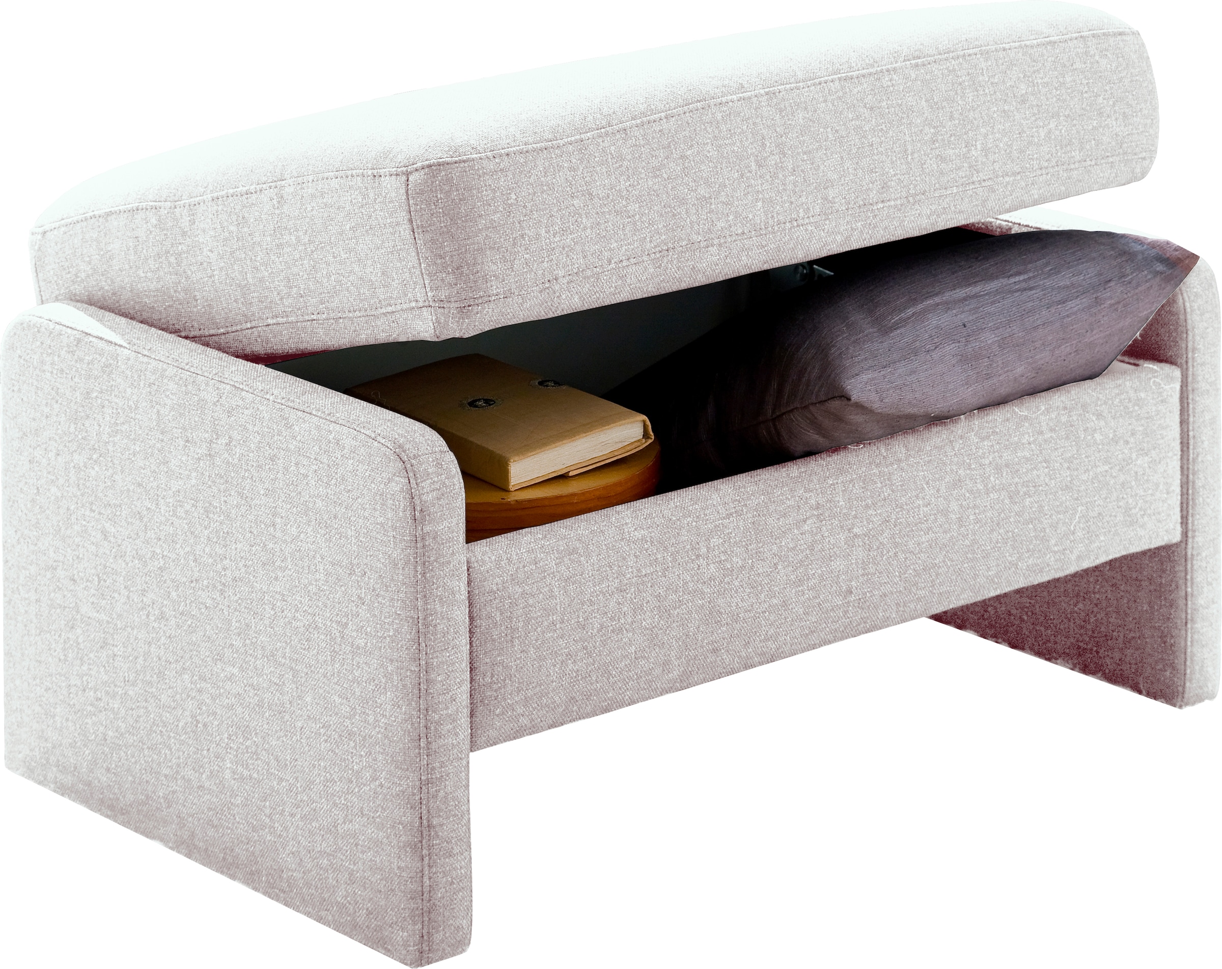 HOME AFFAIRE Stauraumhocker »Mailand« passend zur Serie creme