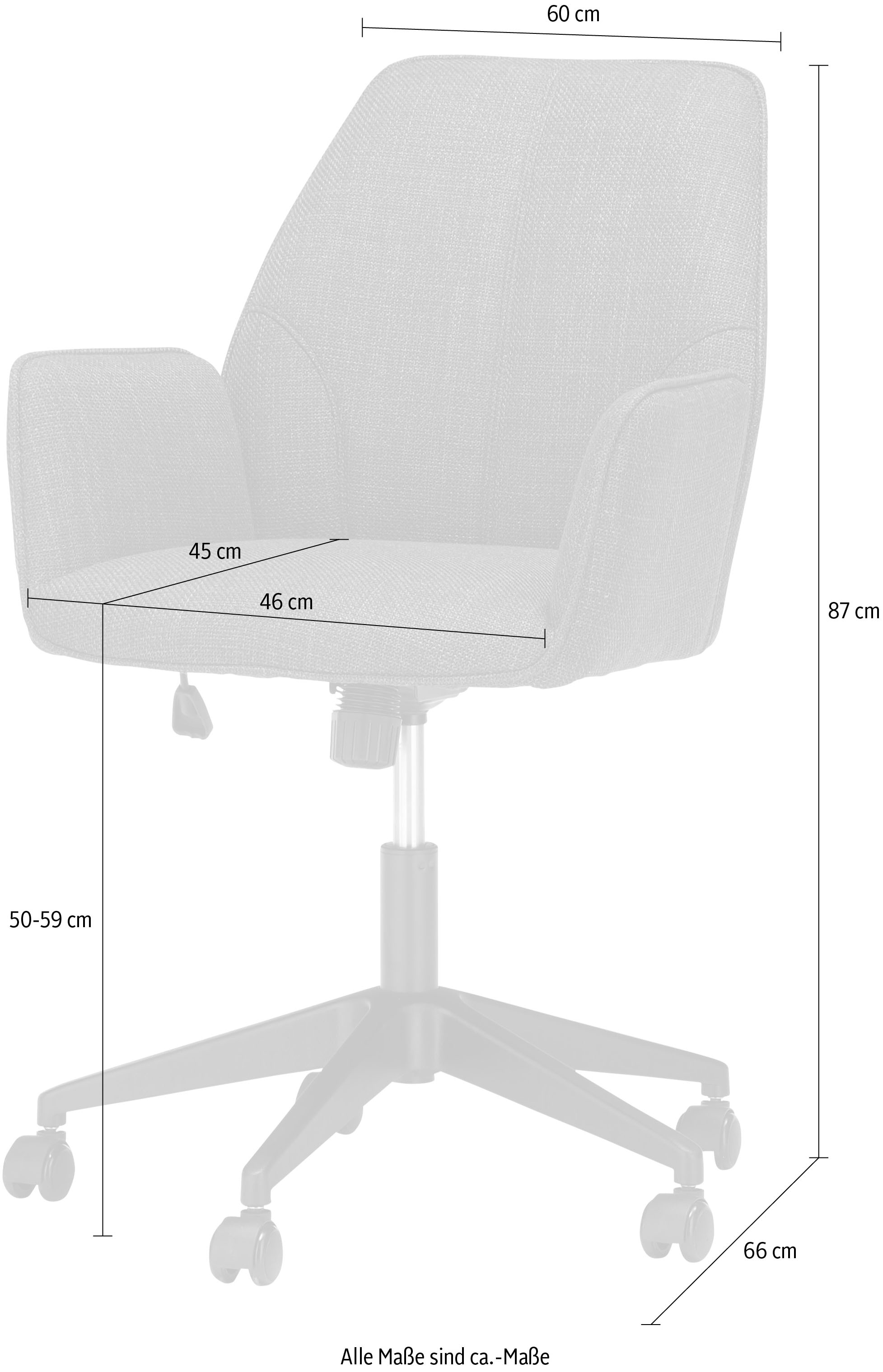 MCA furniture Bürostuhl »O-Pemba«, Stoffbezug, Rechnung verstellbar Komfortsitzhöhe kaufen Bürostuhl Webstoff, mit stufenlos auf