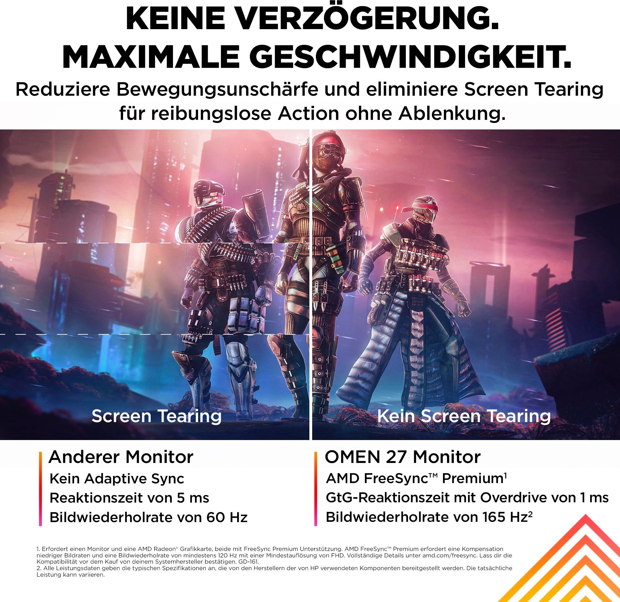 HP Gaming-Monitor »OMEN 27 (HSD-0155-A)«, 68,6 cm/27 Zoll, 1920 x 1080 px, Full HD, 1 ms Reaktionszeit, 165 Hz