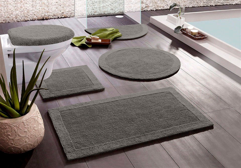 my home Badematte »Kapra, Badvorleger, Badezimmer Teppich«, beidseitig nutz günstig online kaufen