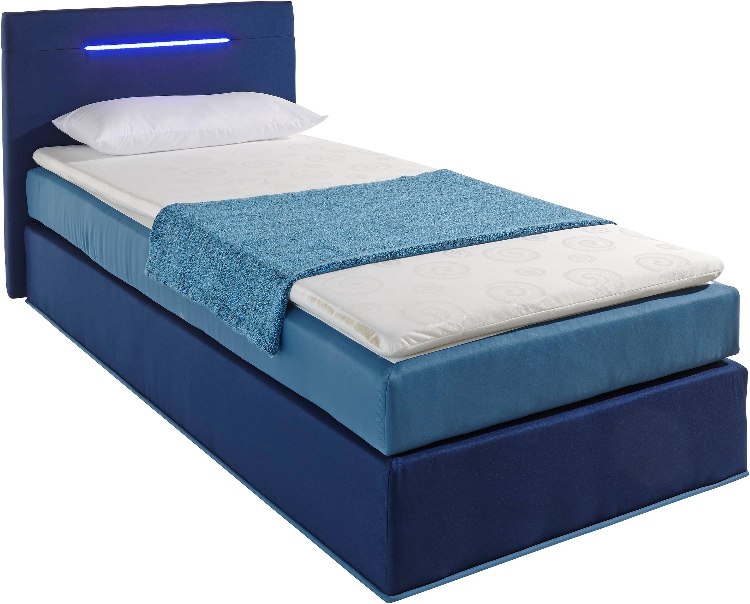 Bild von COLLECTION AB Boxspringbett, inkl. LED-Beleuchtung mit Farbwechsel und Topper