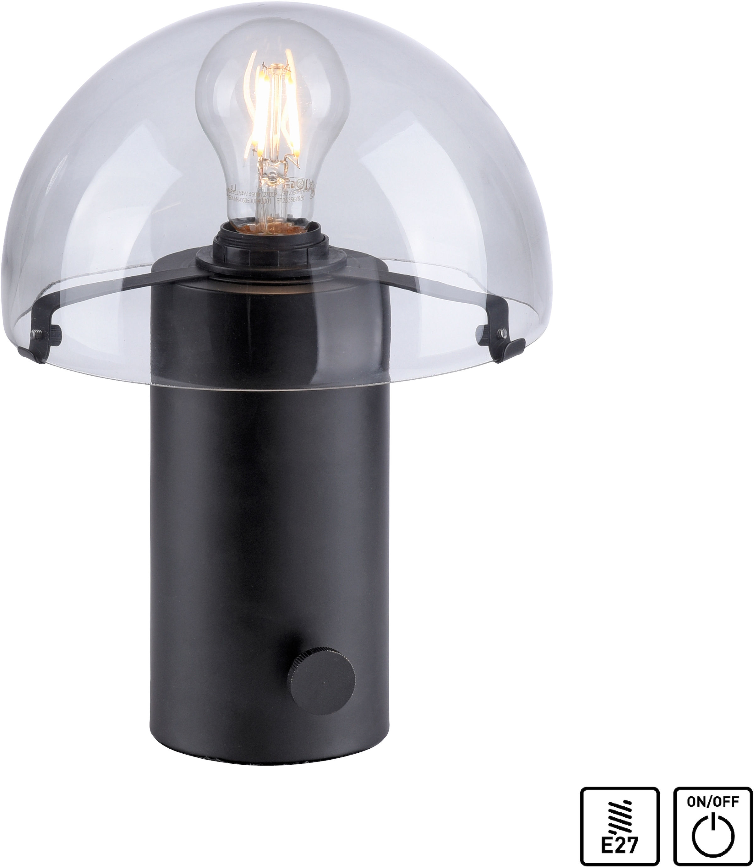 andas Tischleuchte »Skickja«, Tischlampe kaufen Drehschalter, online skandinavisch Pilzlampe E27