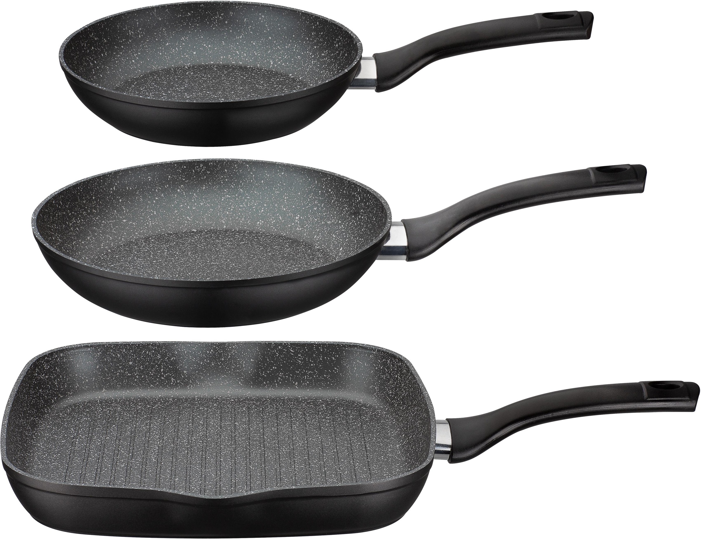 GSW Pfannen-Set »Gourmet Granit« Aluminium Set, 1x Bratpfanne Ø 20 cm, 1x B günstig online kaufen