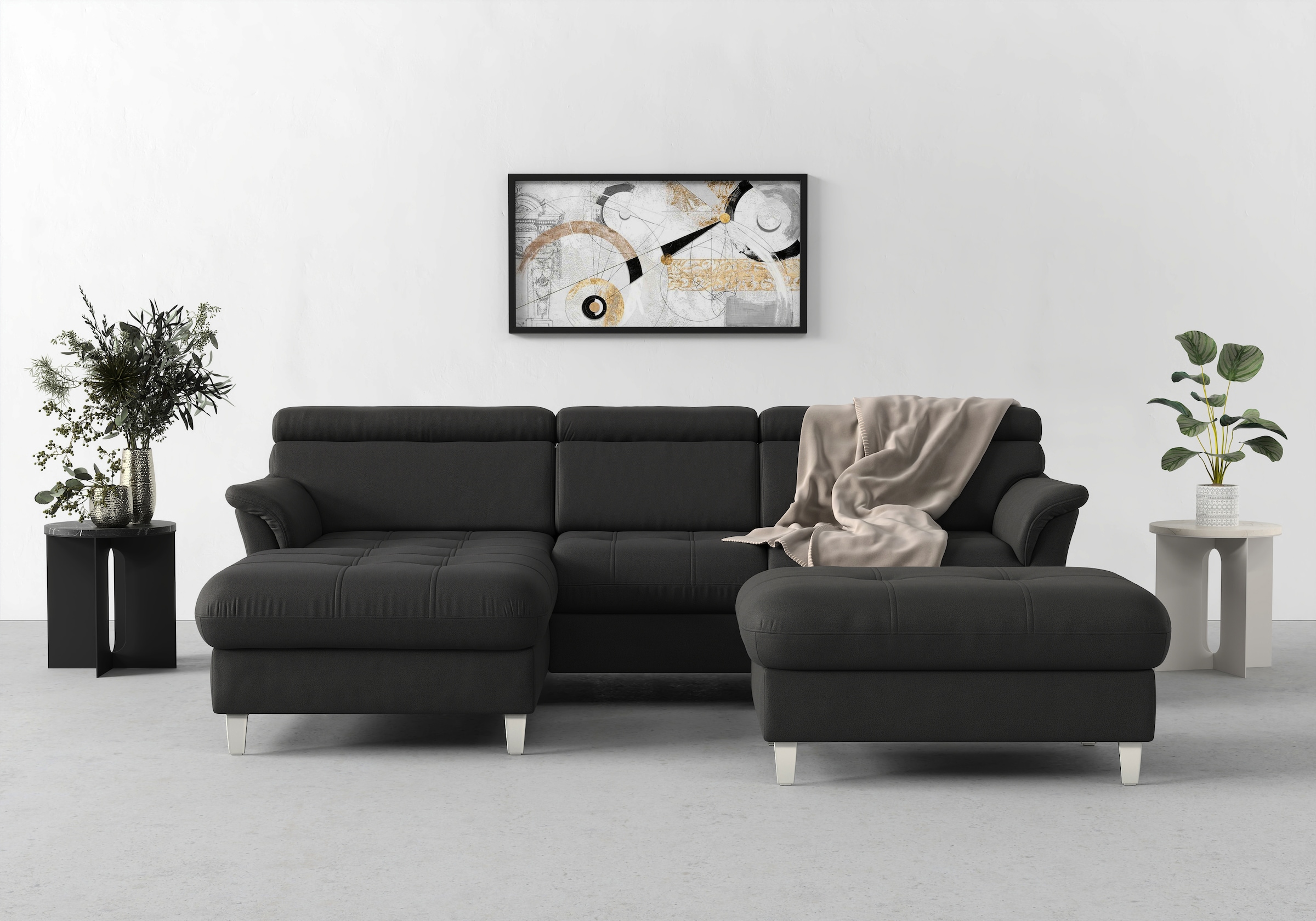 sit&more Ecksofa »Marano L-Form«, inklusive Kopfteilverstellung, wahlweise günstig online kaufen