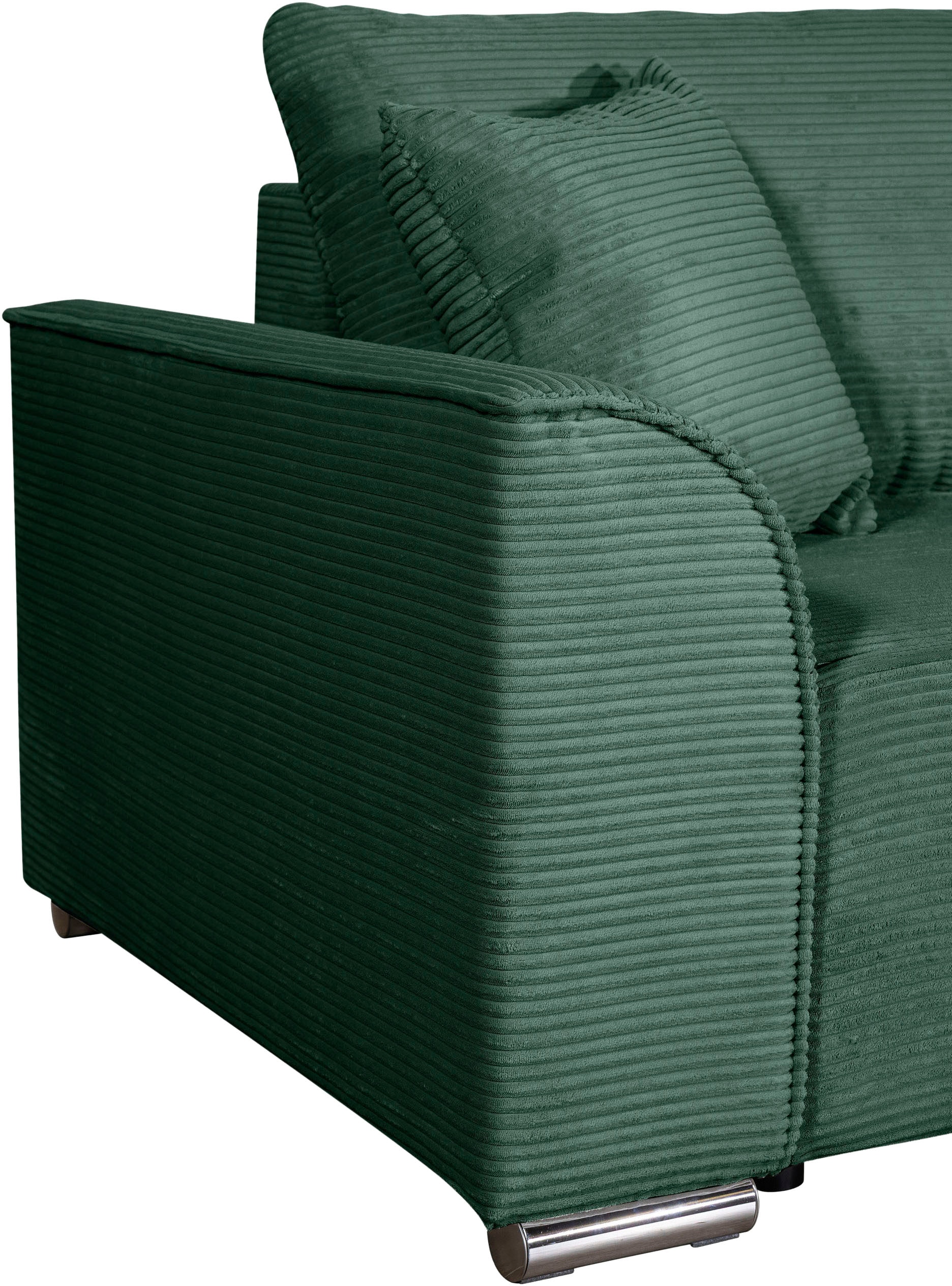 COLLECTION AB Schlafsofa »Sara B: 241 cm, Liegefl. 137x195 cm, Bettkasten, optional mit Topper« Schlaffunktion, Couch mit Bonnellfederkern, Gästebettfunktion