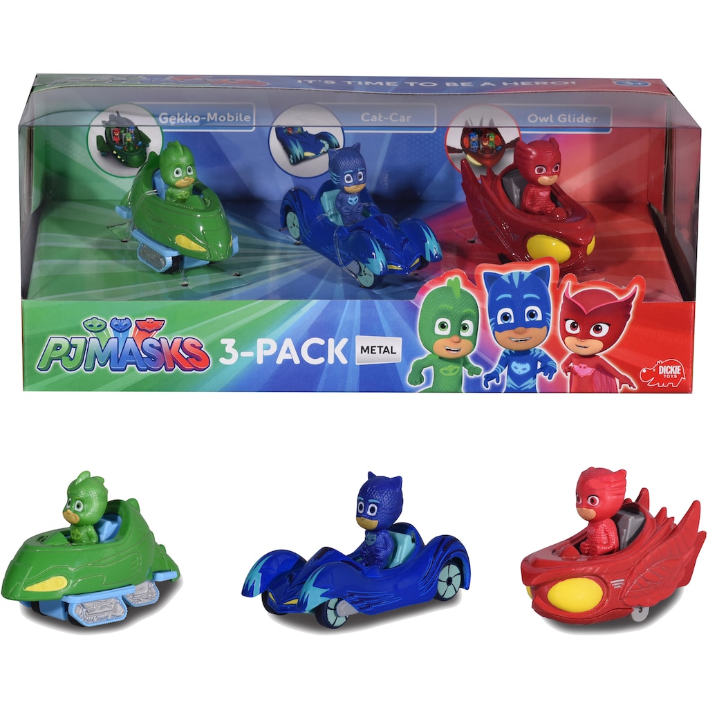 Dickie Toys Spielzeug-Auto »PJ Masks 3-Pack«, (Set, 3 tlg.)